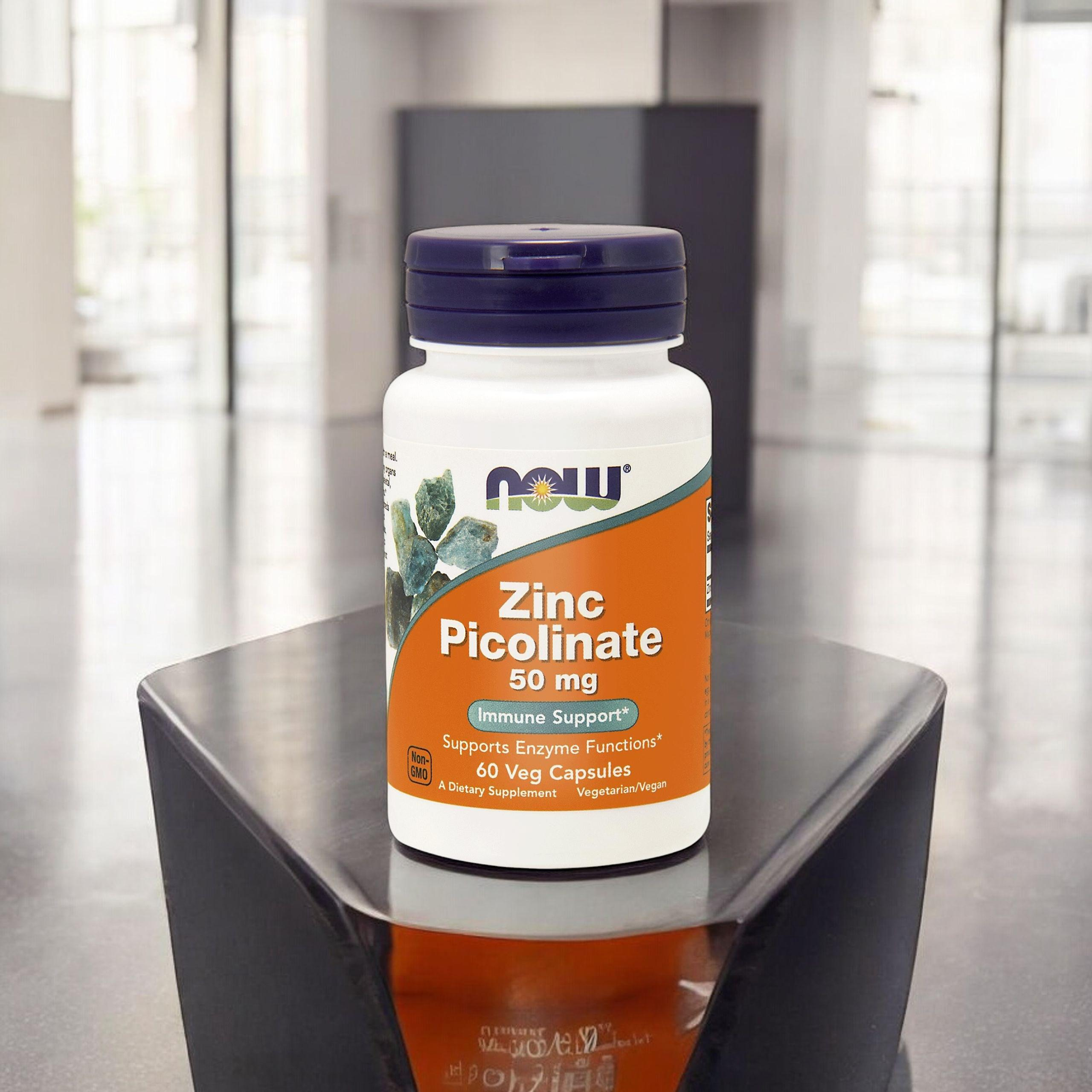 NOW - Zinek Pikolinát 50mg - 30 rostlinných kapslí.