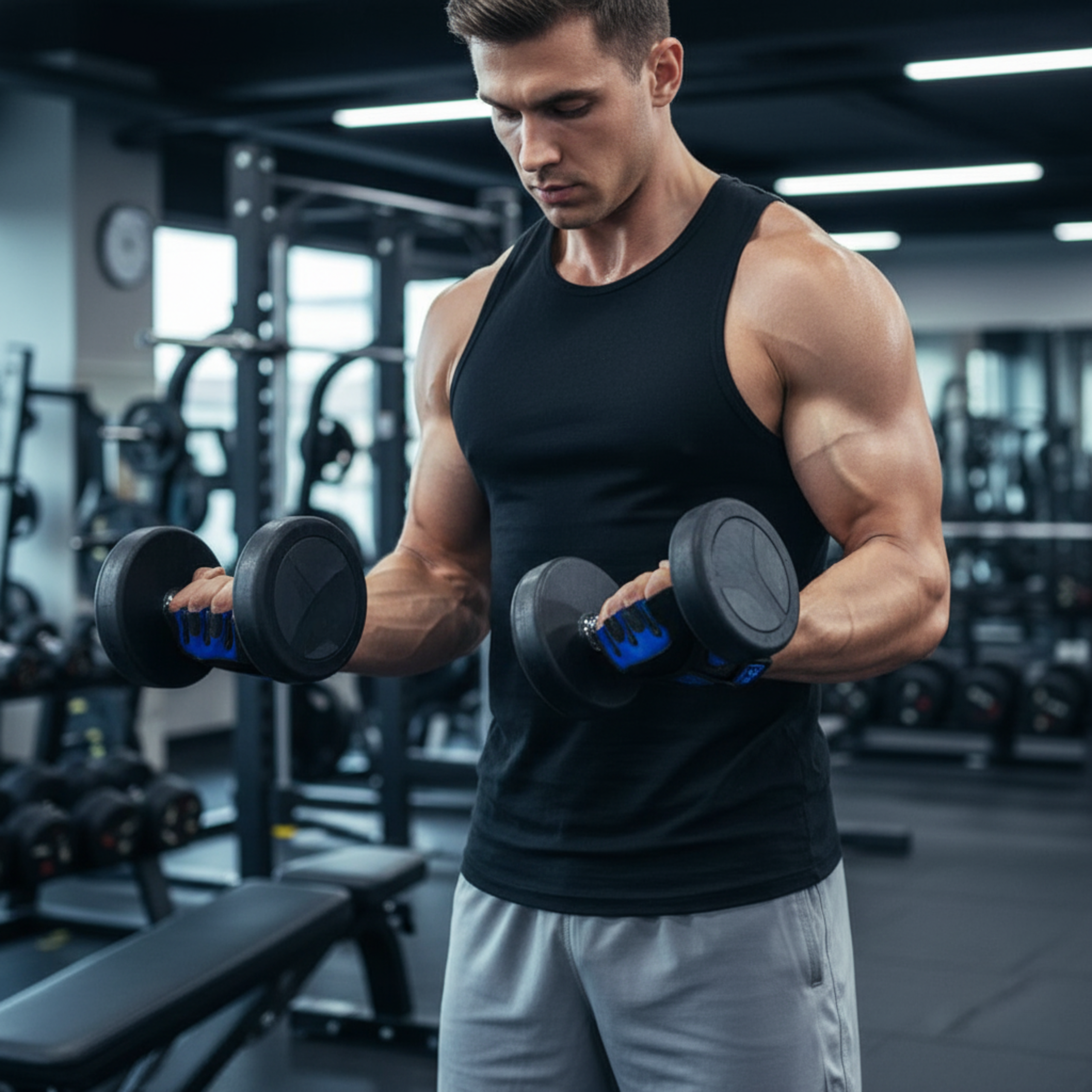 MEX SPORT - Rukavice M-Fit Blue 