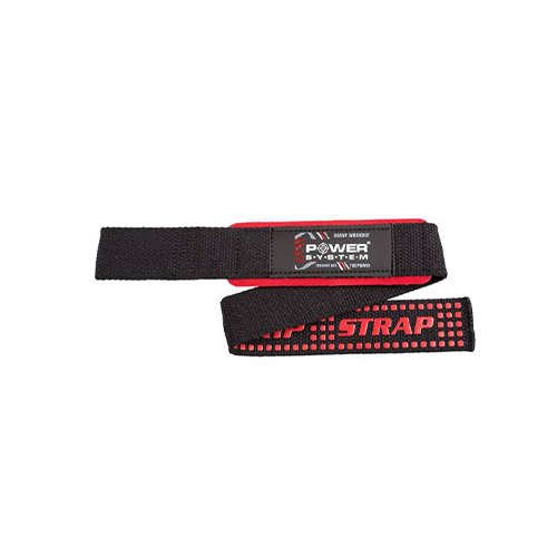 POWER SYSTEM XTR Grip Straps Black/Red - Tréninkové Pásky