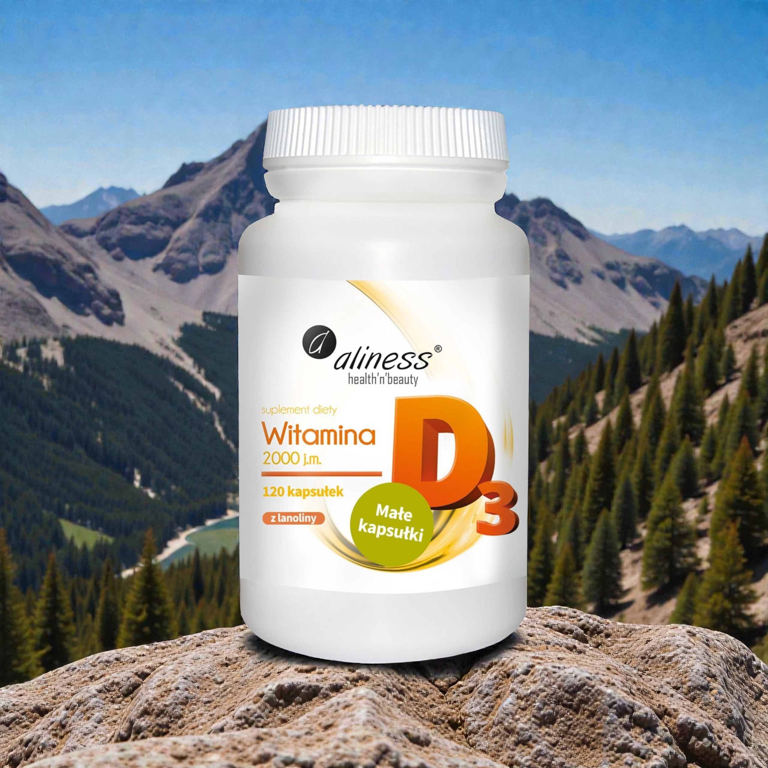 ALINESS - Vitamin D3 2000IU - 120tobolek