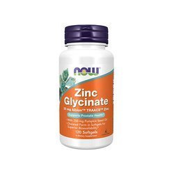 NOW Zinc Glycinate 30mg - 120softgels - Glicynian Zinku