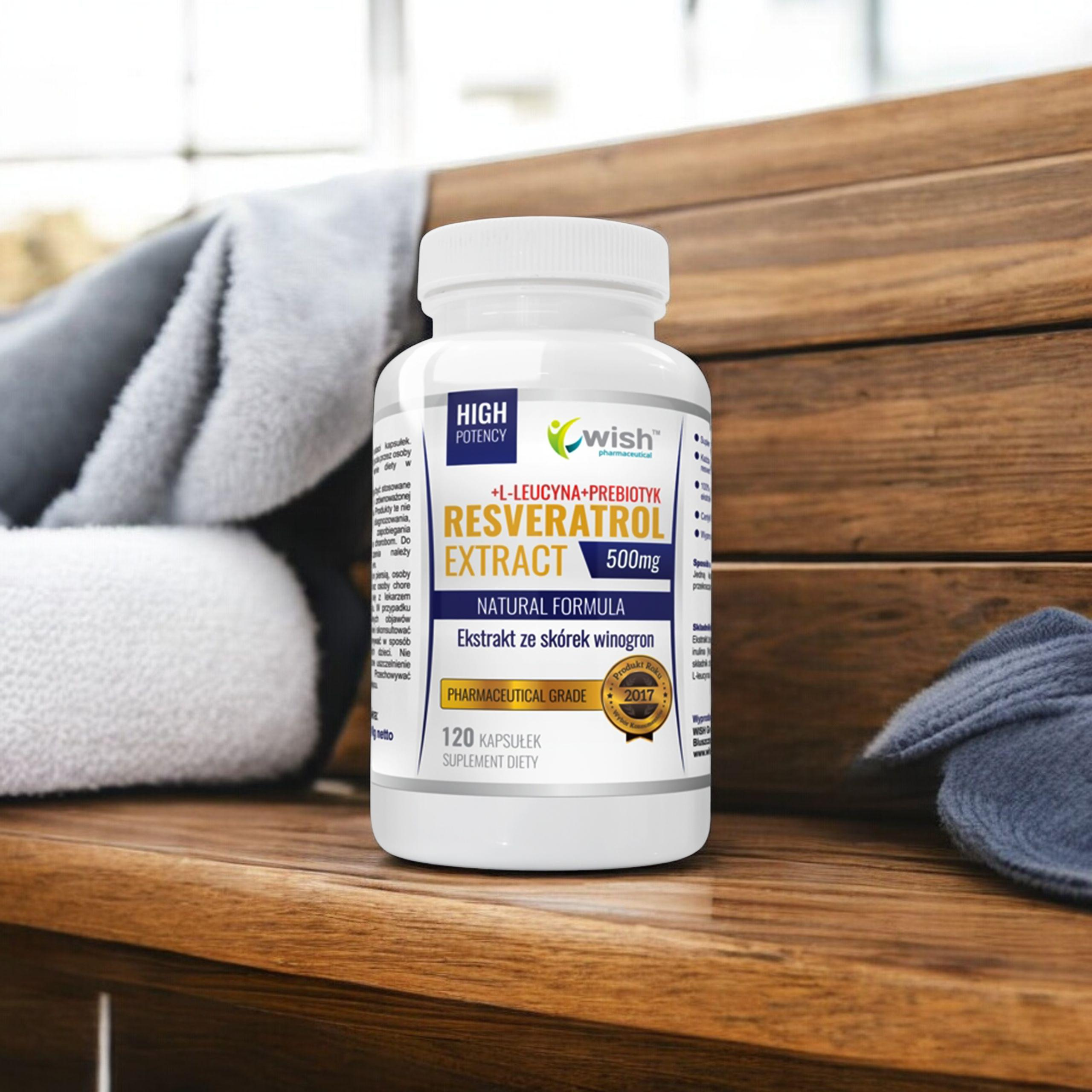 WISH Pharmaceutical Resveratrol Extract 500mg - 120caps