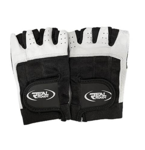 REAL PHARM Rukavice - L - White/Black