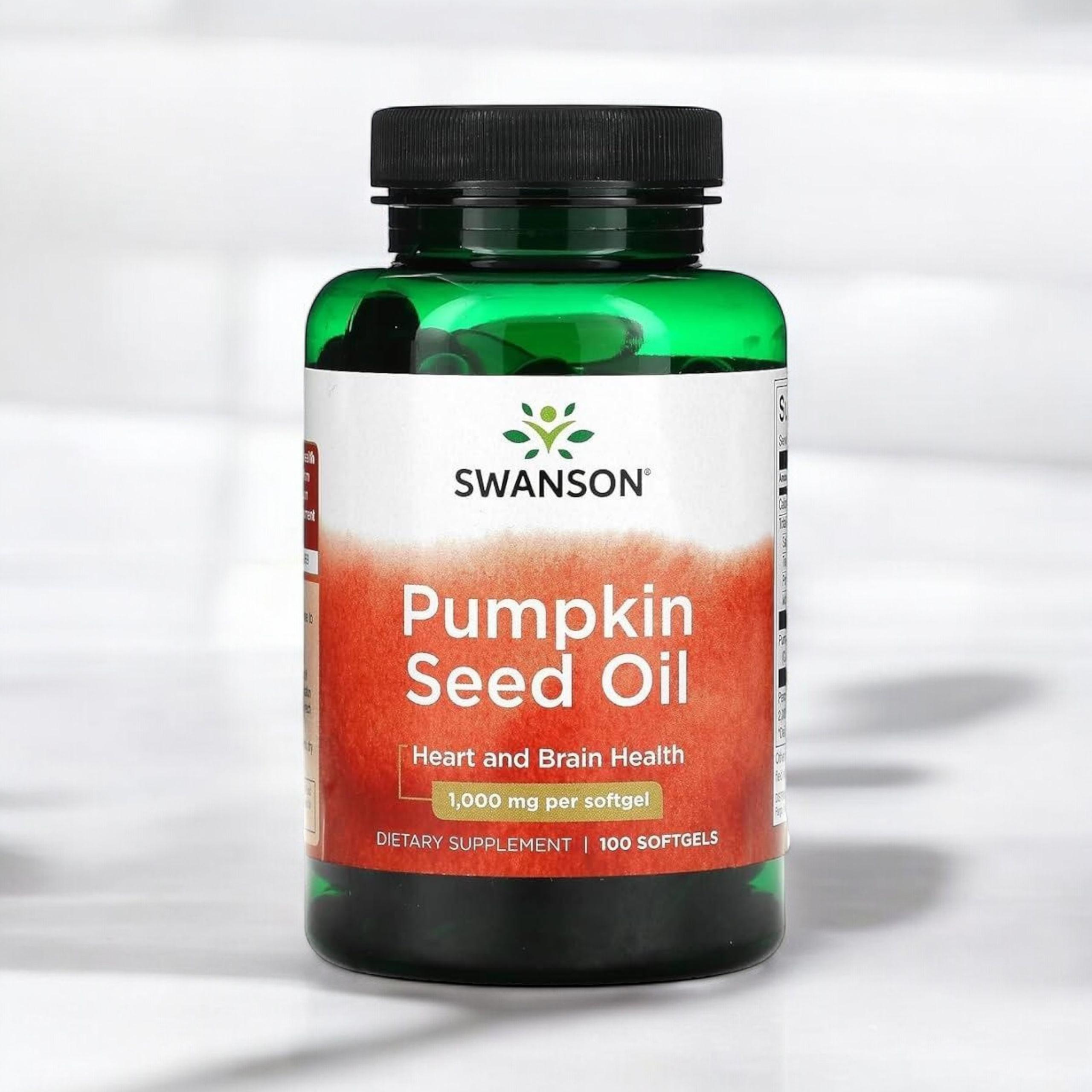 SWANSON - Pumpkin Seed Oil 1000mg - 100 Měkké Tobolky