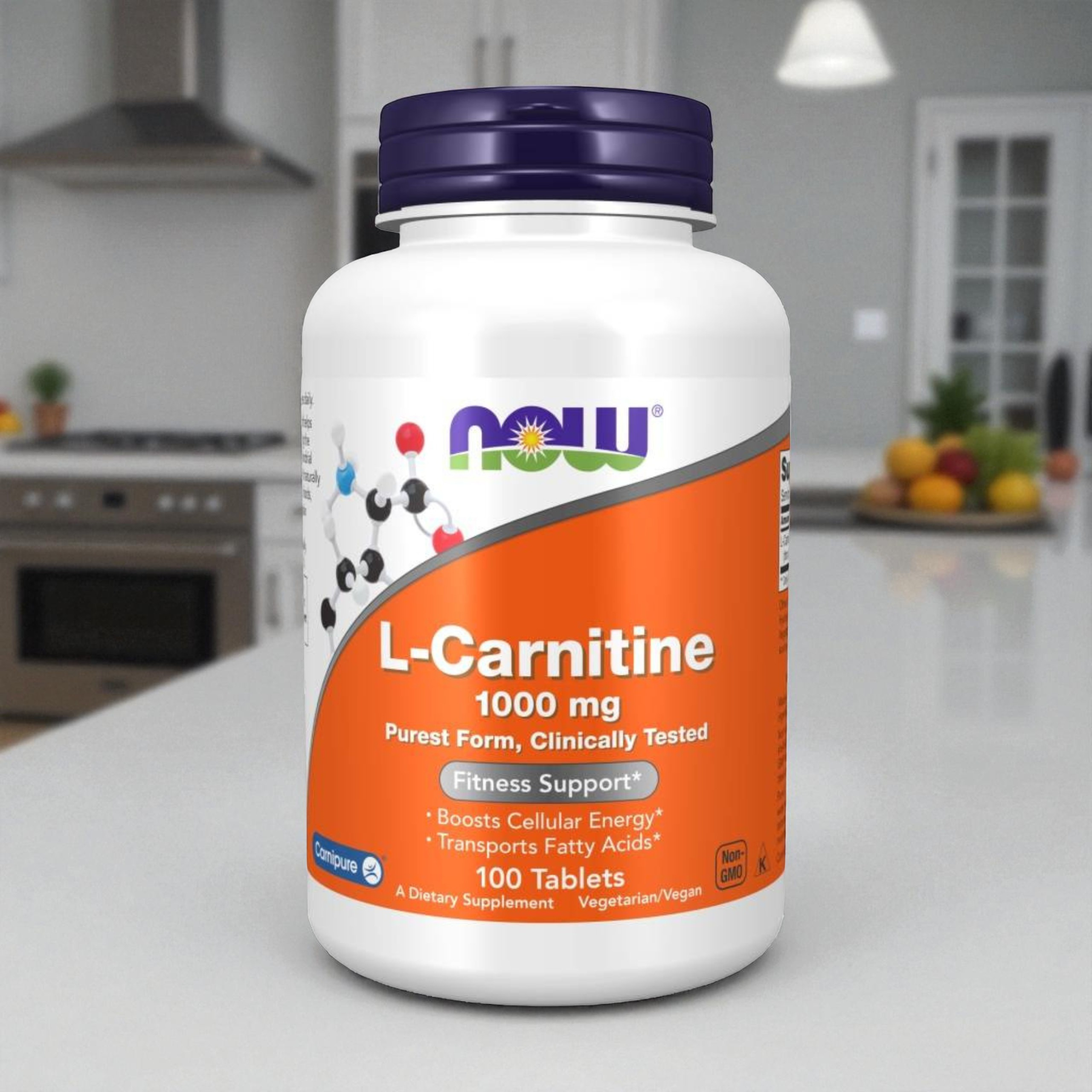 NOW - L-Karnitin 1000mg - 100 tablet. pol_pl_NOW-L-Carnitine-1000mg-100tabs-43043_3