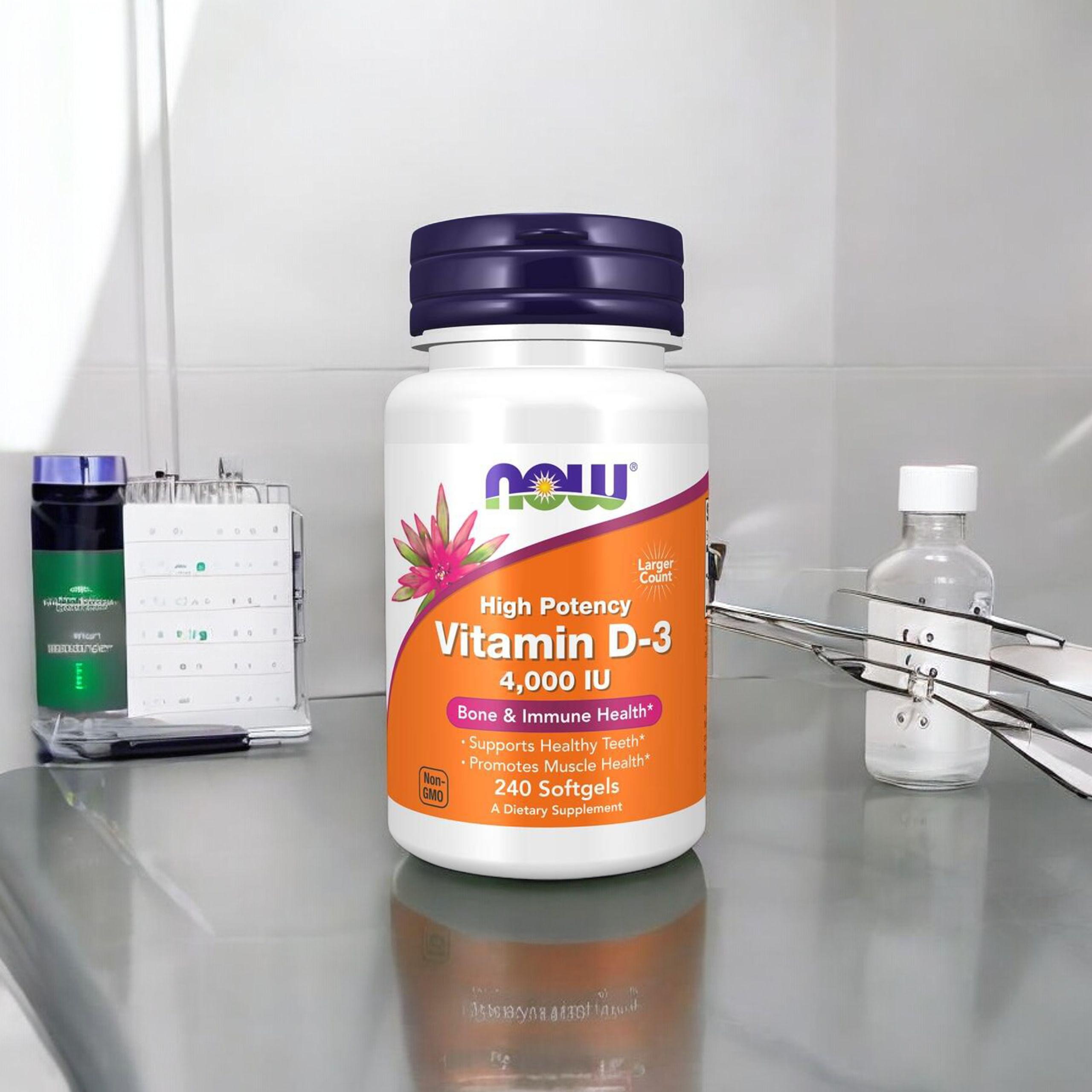 NOW Vitamin D3 4000IU - 240softgels