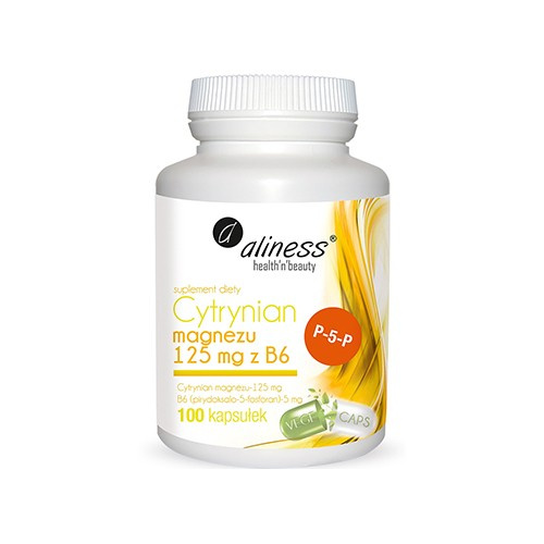 ALINESS Cytrynian Magnezu 125mg s B6 - 100caps