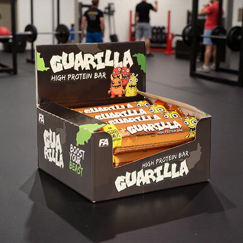FITNESS AUTHORITY - Guarilla High Protein Bar - 12x 49g - Vanilla and Carmel