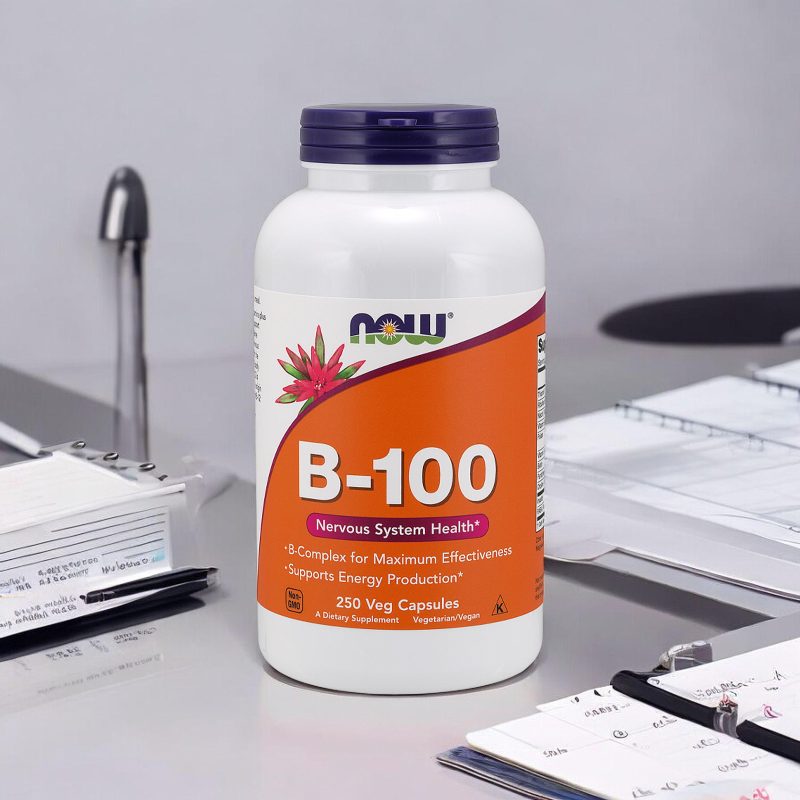 NOW Vitamin B-100 - 250vcaps - Vitamín B