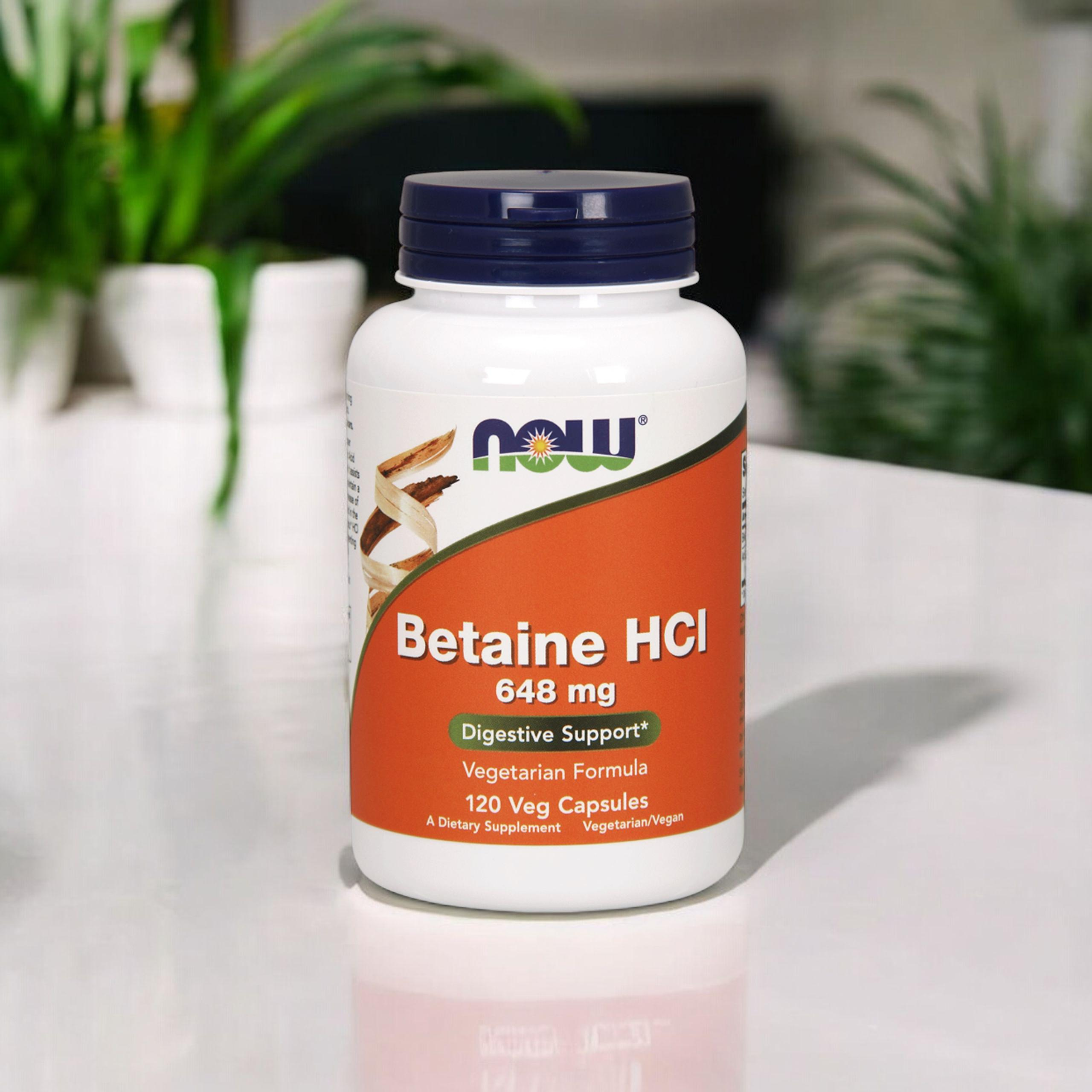 NOW Betaine HCI 648mg - 120vcaps ( Betaina HCL )