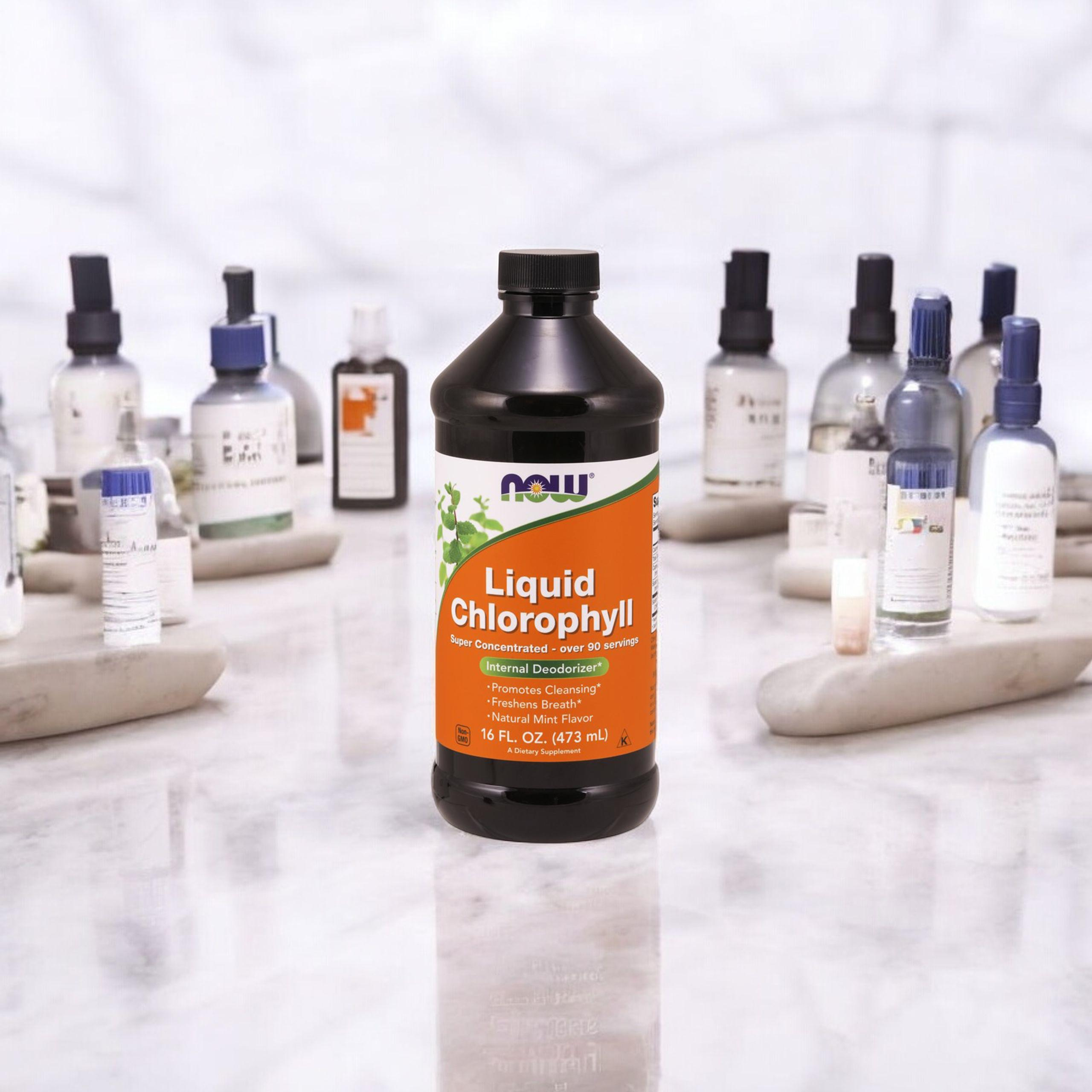 NOW Liquid Chlorophyll - 473ml - Chlorofyl v tekutině