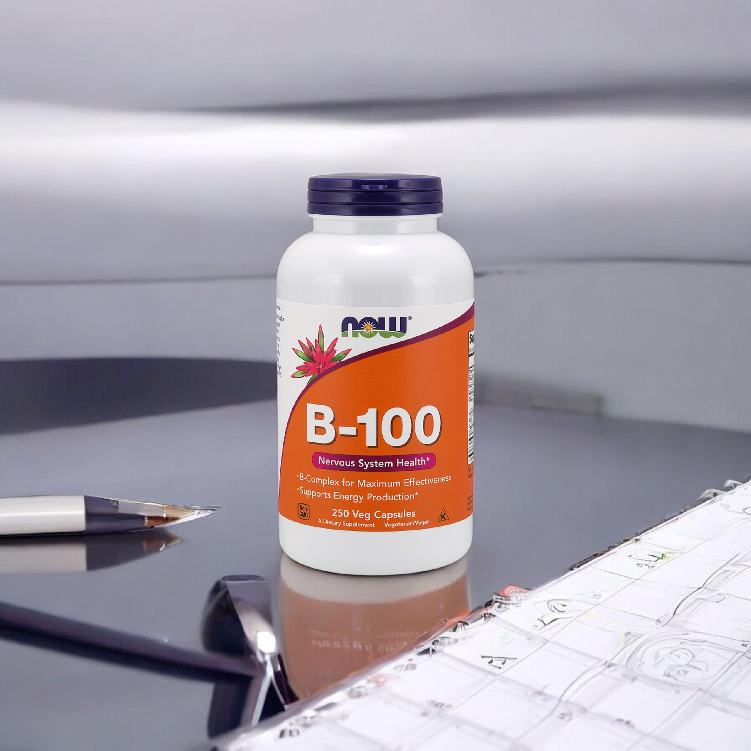 NOW Vitamin B-100 - 250vcaps - Vitamín B