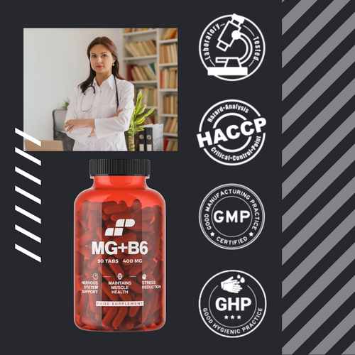 MP NUTRITION Mg + B6 - 90tabs - Hořčík + Vitamín B6