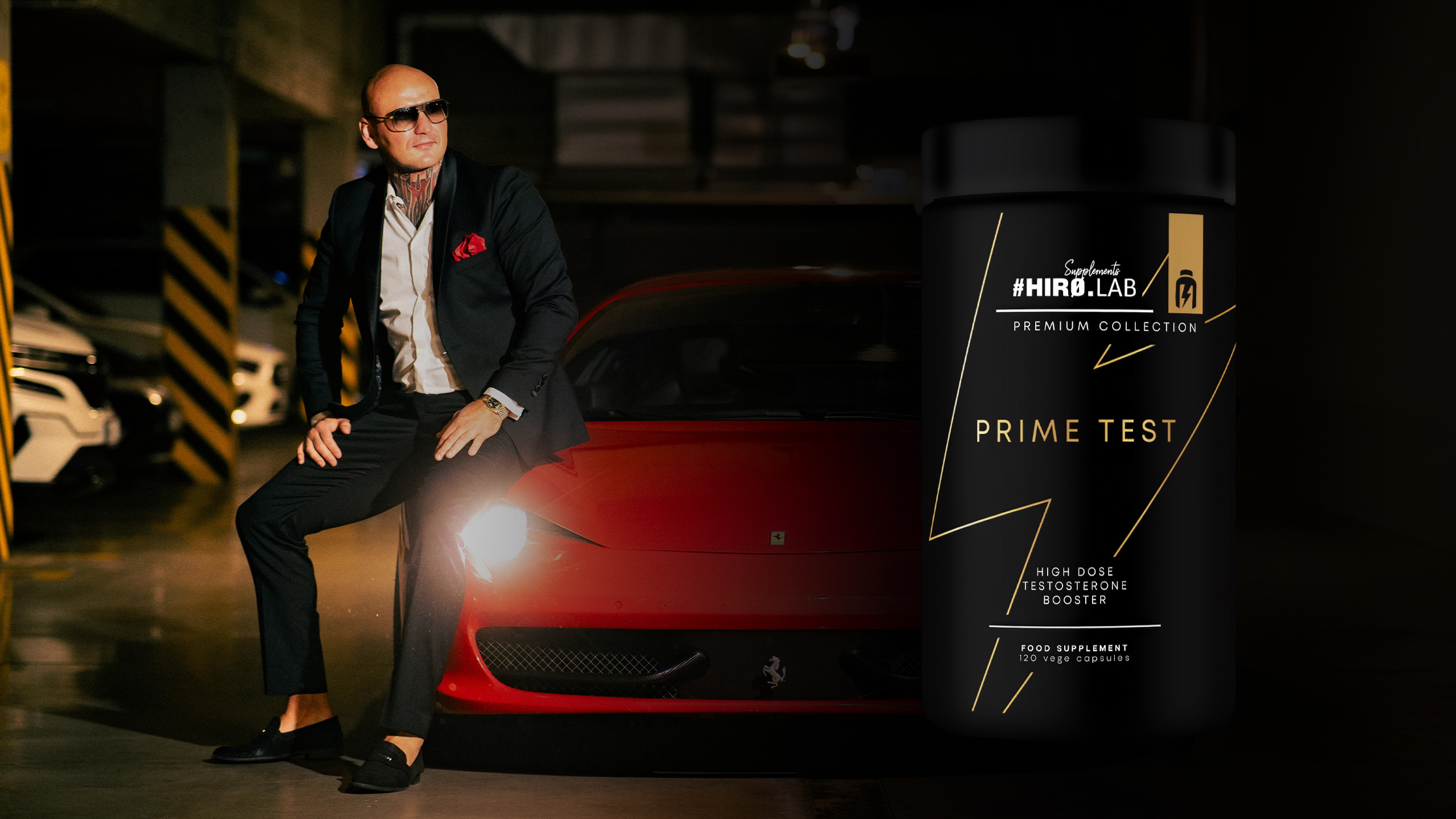 Sada: HIRO.LAB Prime Test - 120vcaps. + Magnet - 90vcaps. + HIRO.LAB Zinc - 120 vcaps - Cynk