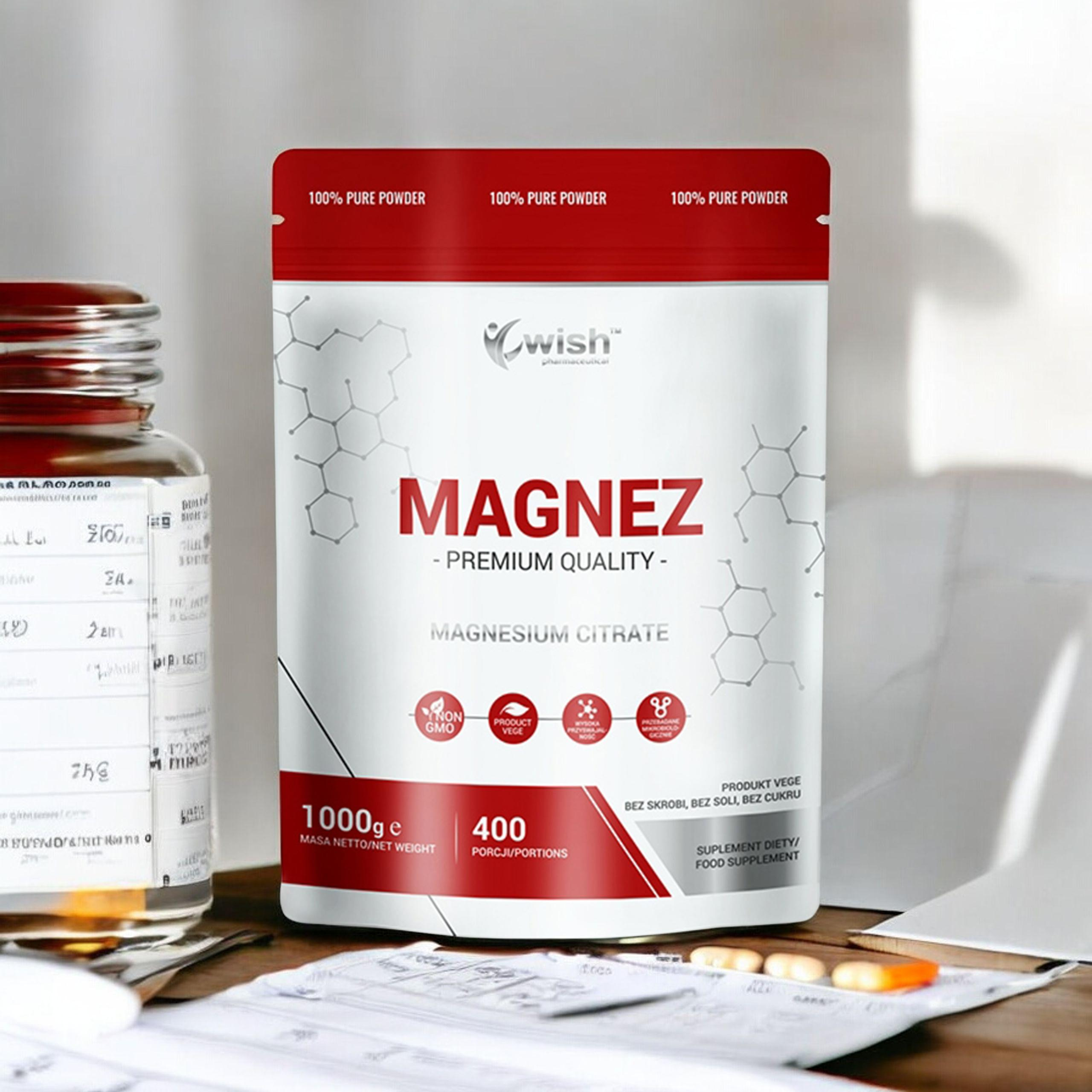 WISH Pharmaceutical Cytrynian Magnezu - 1000g