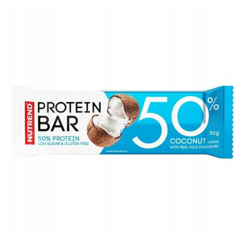 NUTREND - Proteinová tyčinka 50% - 50g - Kokos - VÝPRODEJ - 17-01