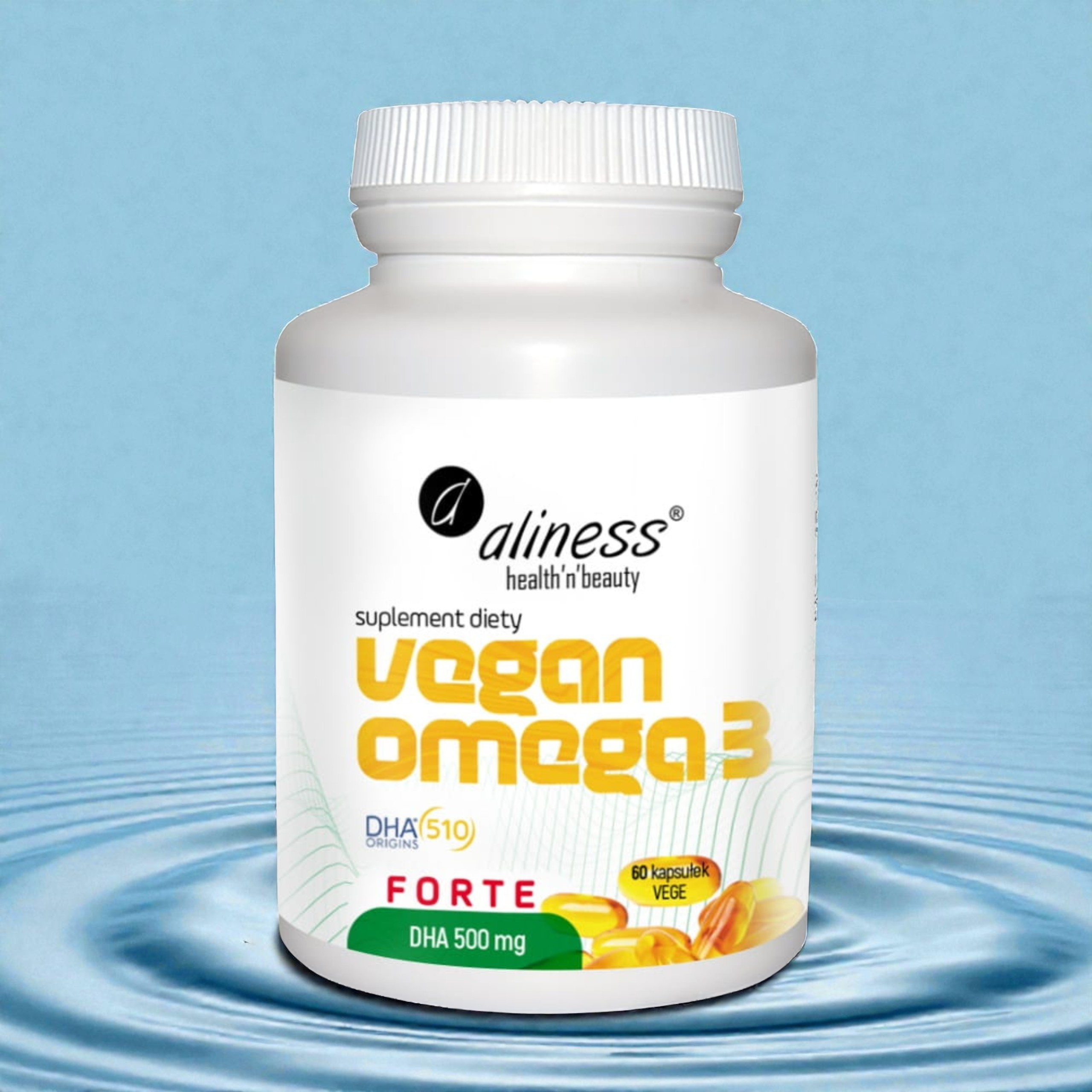 ALINESS - Vegan Omega 3 Forte - DHA 500mg - 60caps.