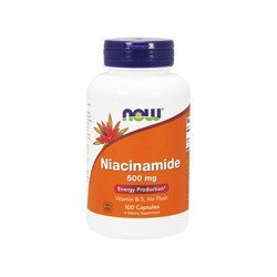 NOW Niacinamide 500mg (Vitamín B3 - Niacin) - 100caps