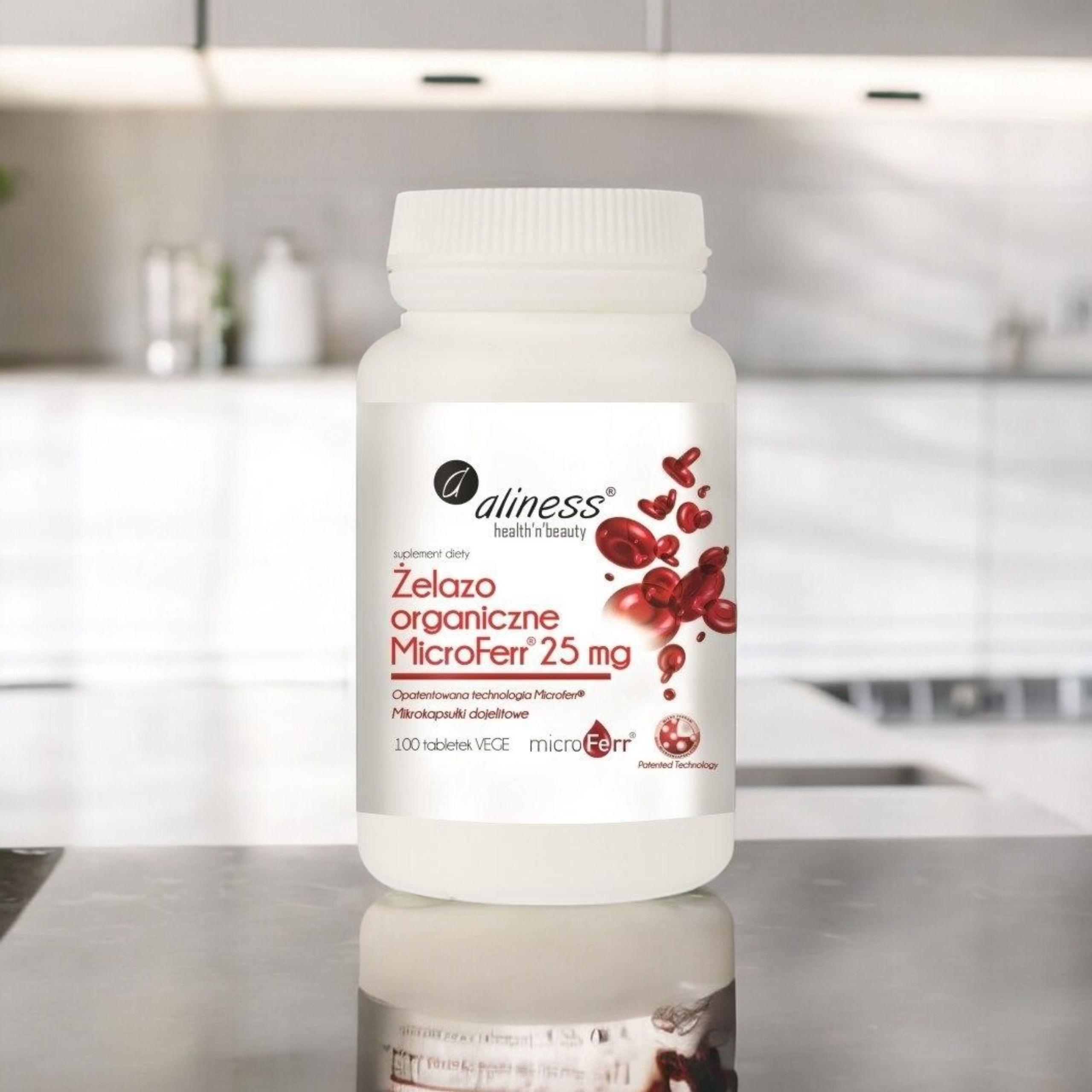 ALINESS - Organické Železo Microferr 25mg - 100tabs.