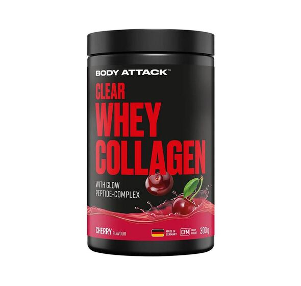 BODY ATTACK Clear Whey Collagen – 300 g – Třešeň