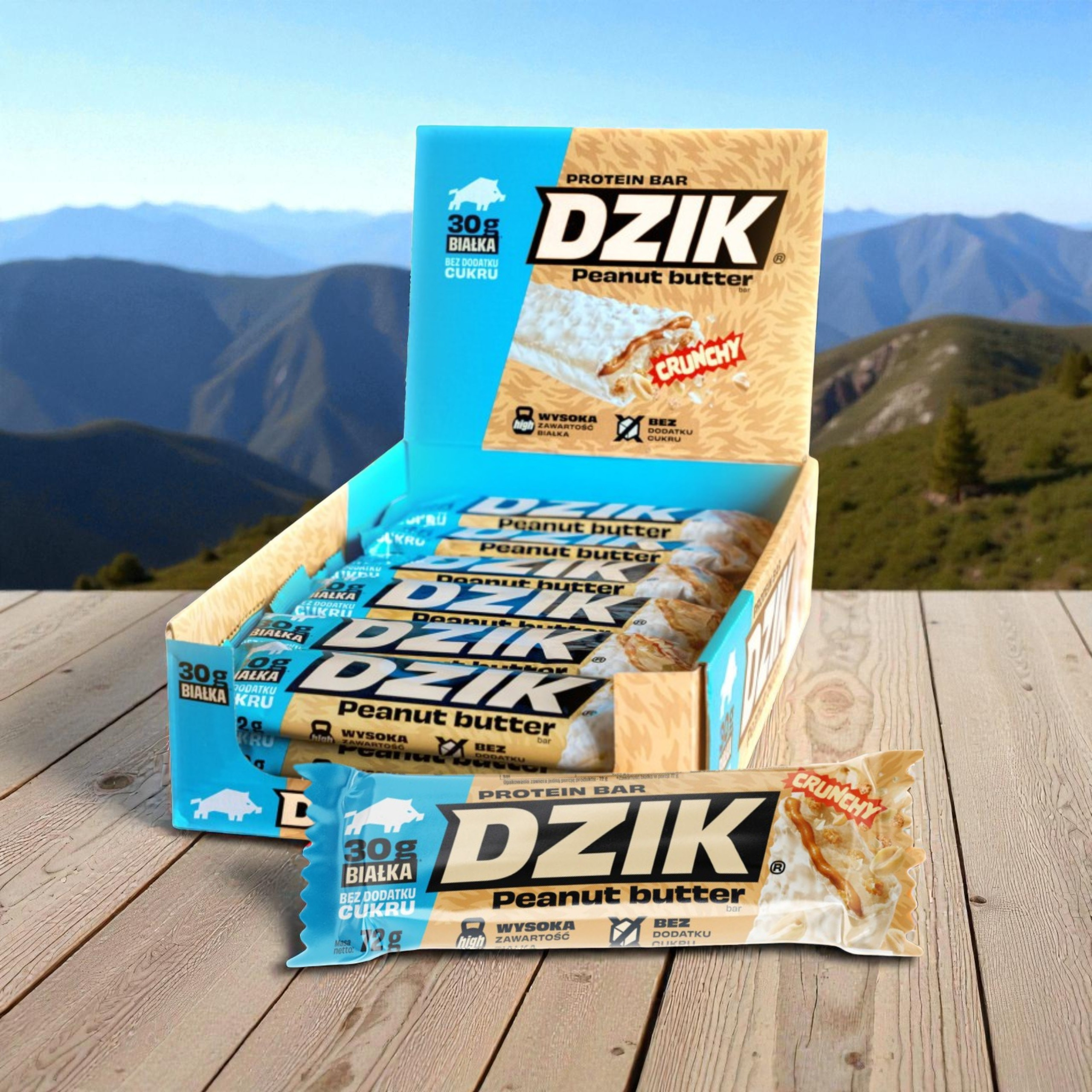 DZIK - Protein Bar Crunchy - 24x 70g