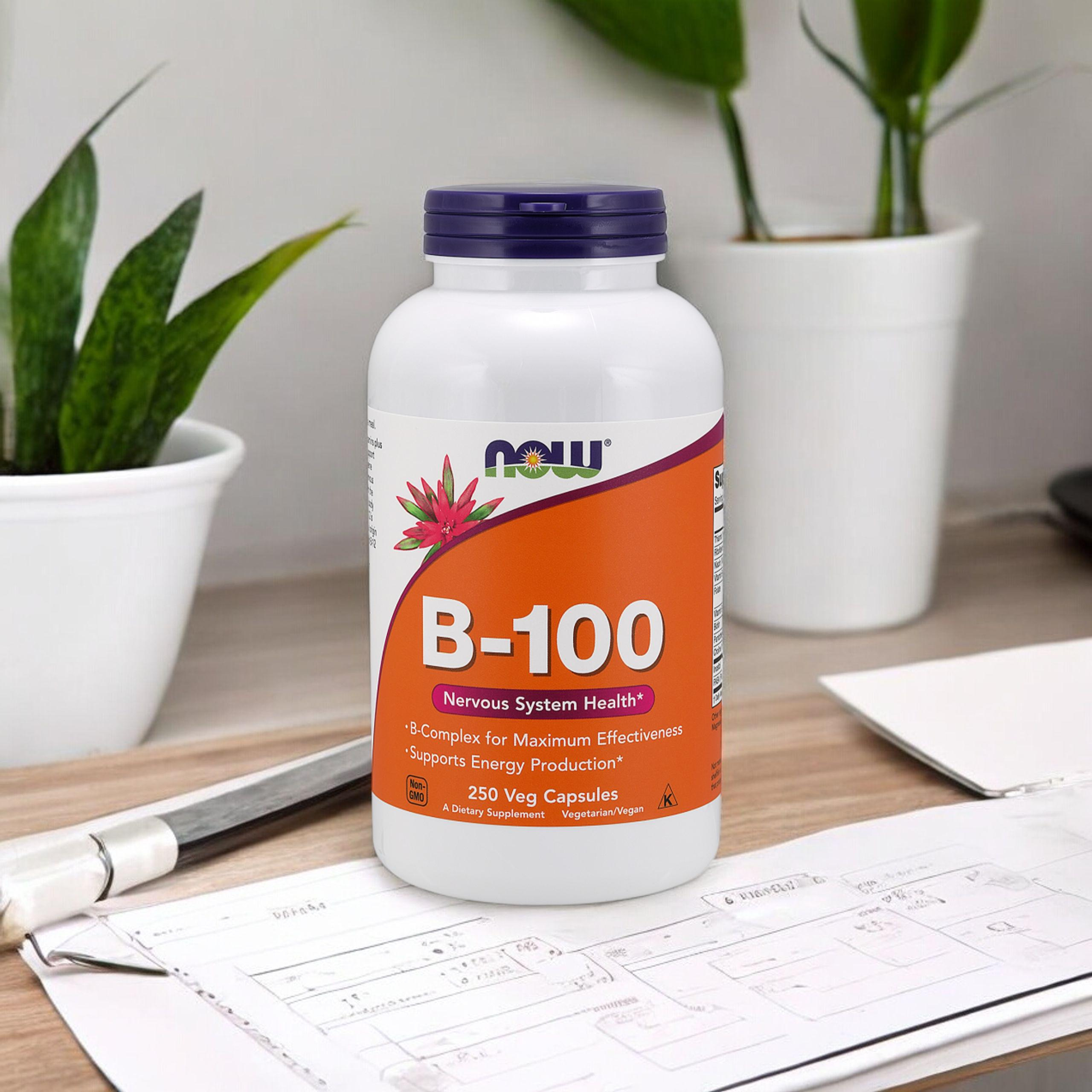 NOW Vitamin B-100 - 250vcaps - Vitamín B