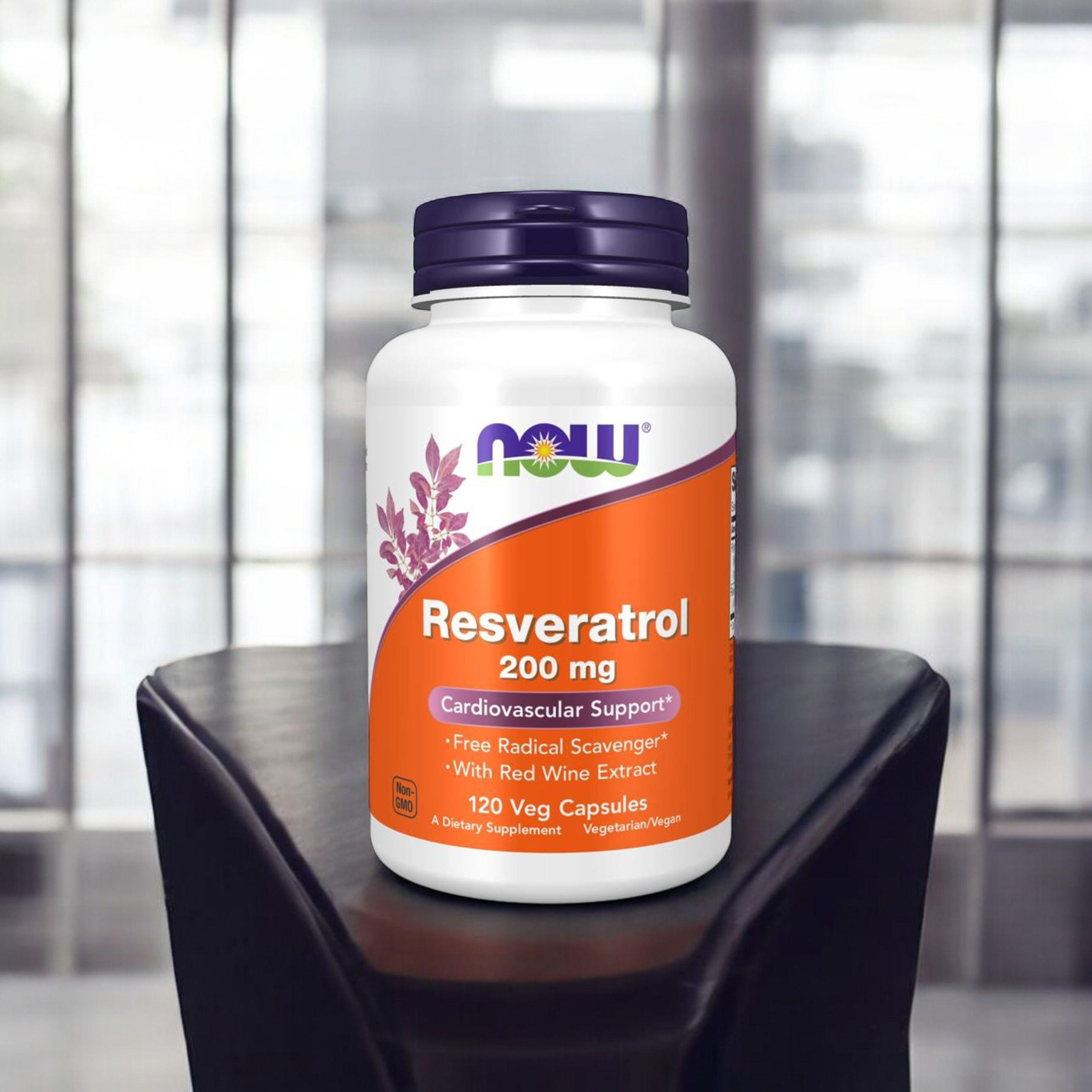 NOW Natural Resveratrol 200mg - 120vegcaps