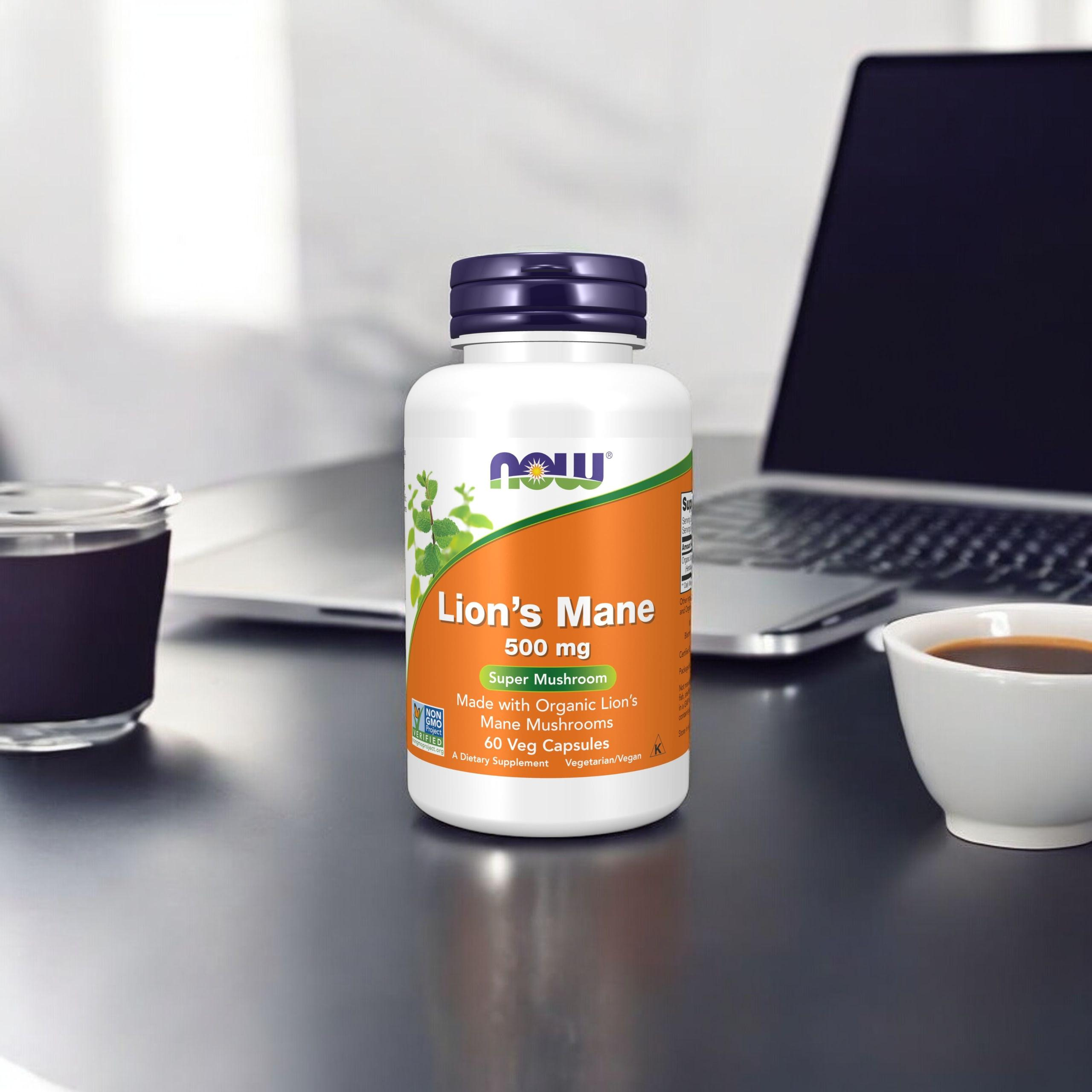 NOW - Houba Lví hříva 500mg - 60 kapslí