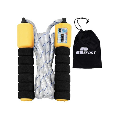 MP SPORT Jump Rope - Sponge Handle with Counter - Švihadlo s čítačem s měkkou rukojetí