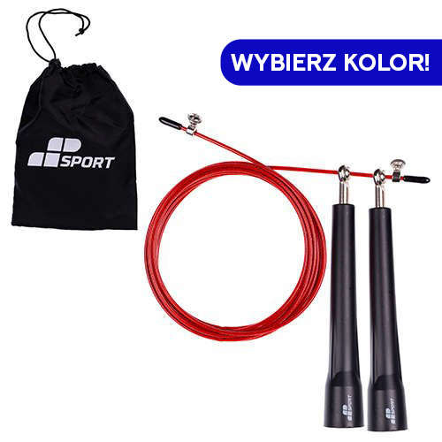 MP SPORT Jump Rope Plastic Handle - Švihadlo s plastovými úchyty - 3m