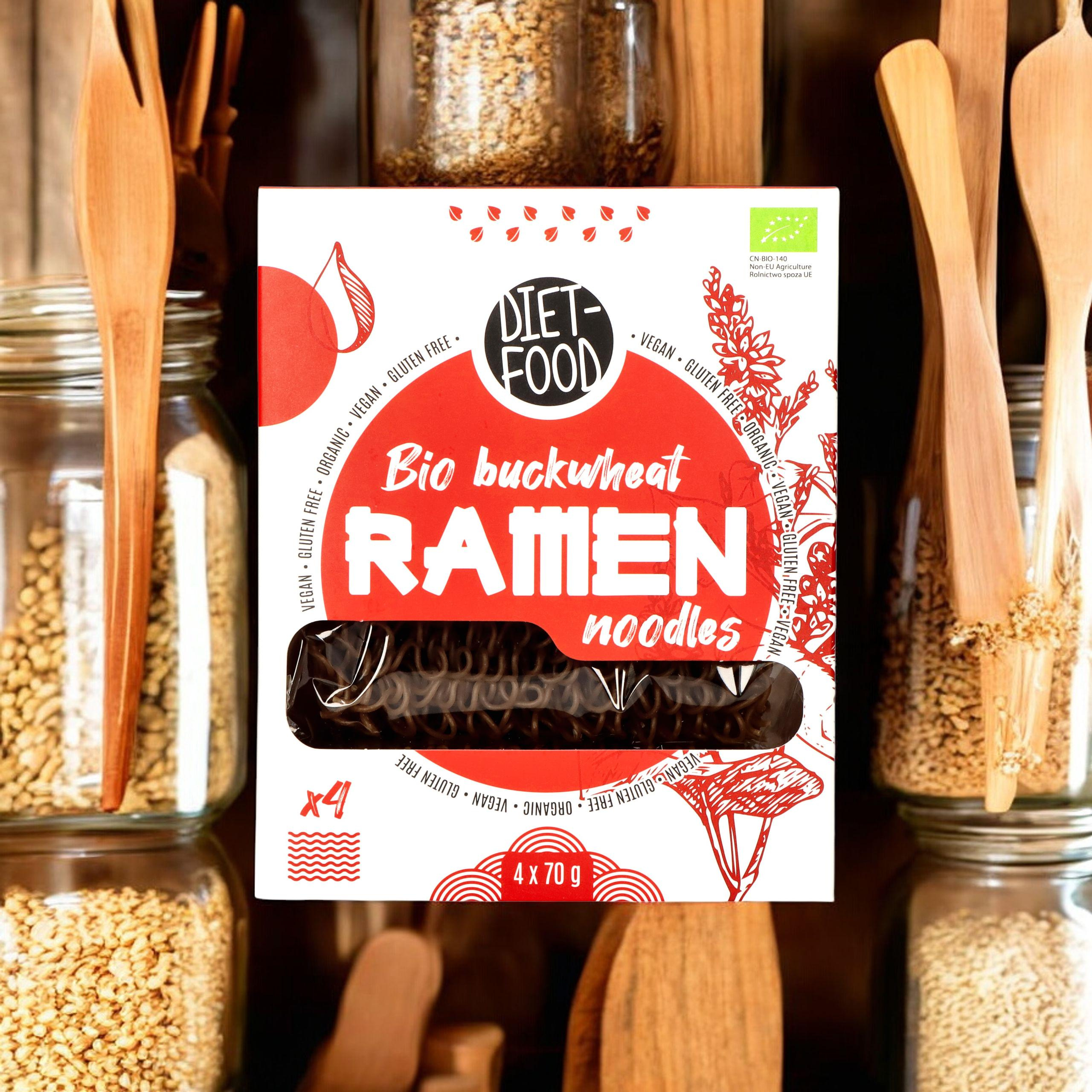 DIET FOOD Bio Buckwheat Makaron Ramen Noodles - 4x70g