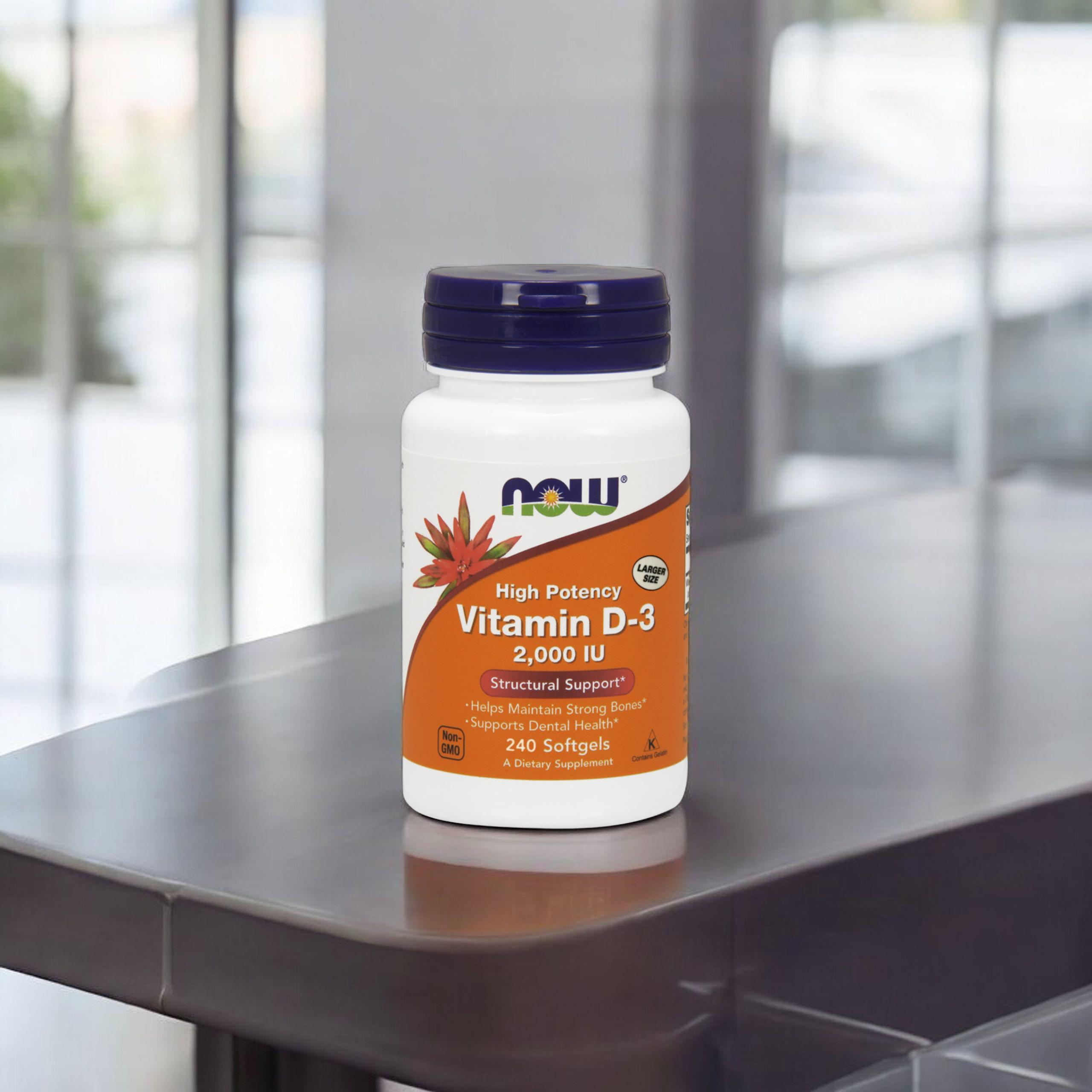 NOW Vitamin D3 2000IU - 240softgels