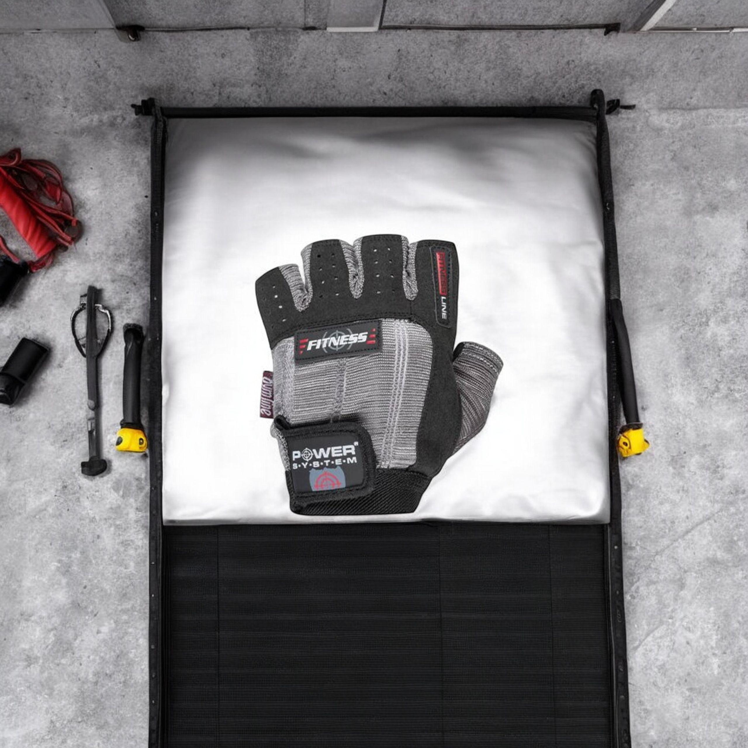 POWER SYSTEM Rukavice Fitness - Szaro-Czarne
