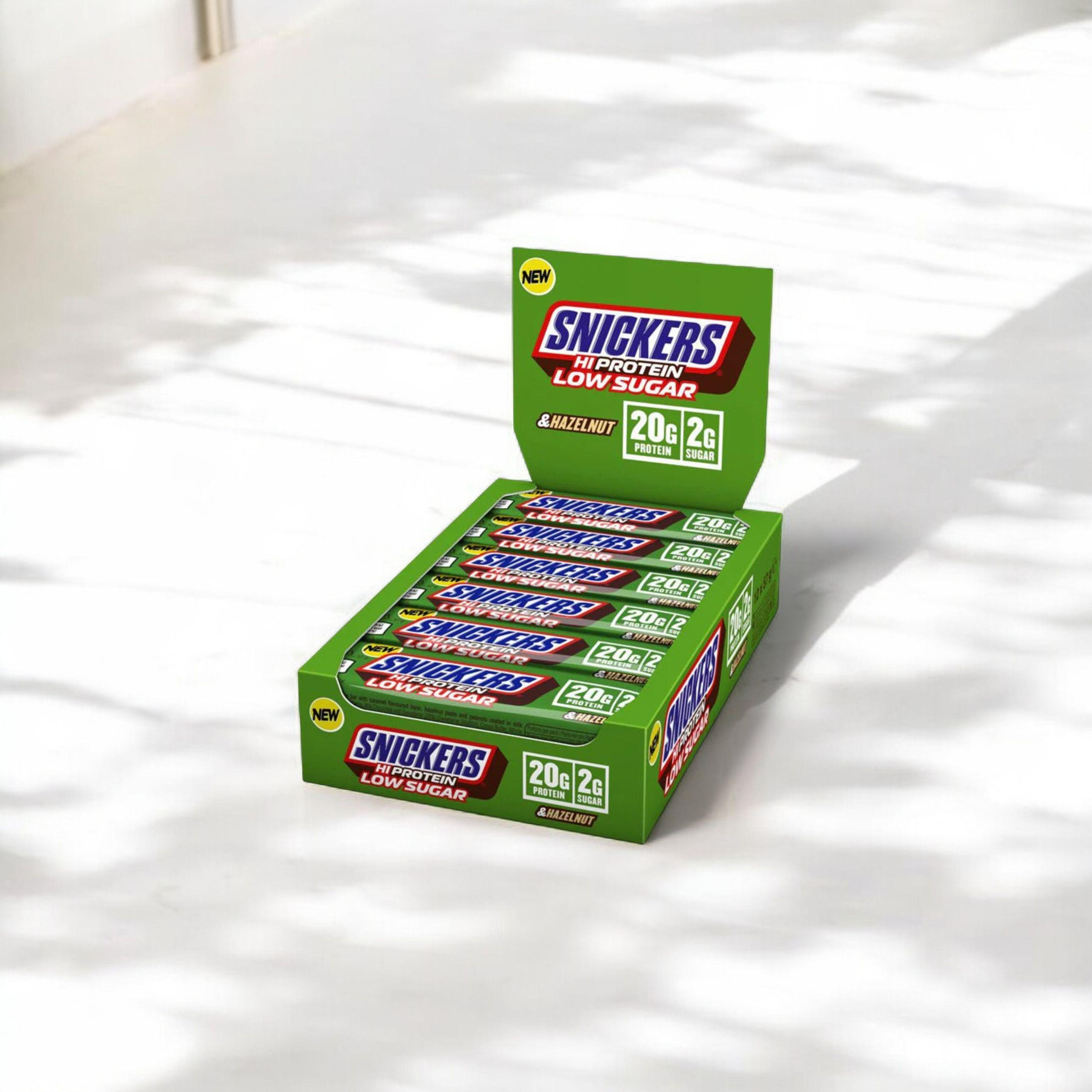 Mars - Tyčinka Snickers HI Protein s Nízkým Obsahem Cukru - 57g x12 - Lískový Ořech