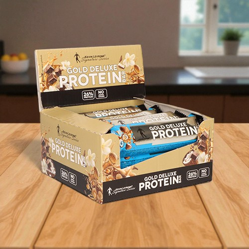 KEVIN LEVRONE - Gold Deluxe Protein Bar - 12x 48g - Vanilka Karamel - VÝPRODEJ - 30-04