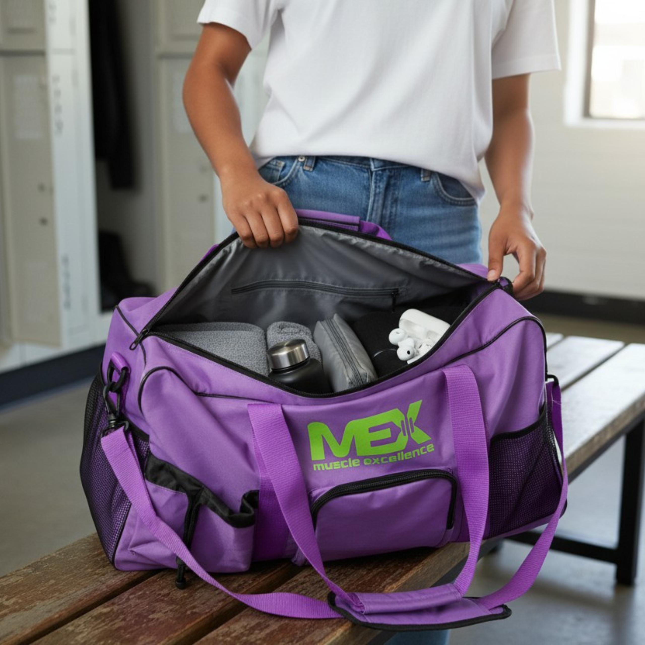 MEX NUTRITION - Sportovní taška GymFit - Fialová