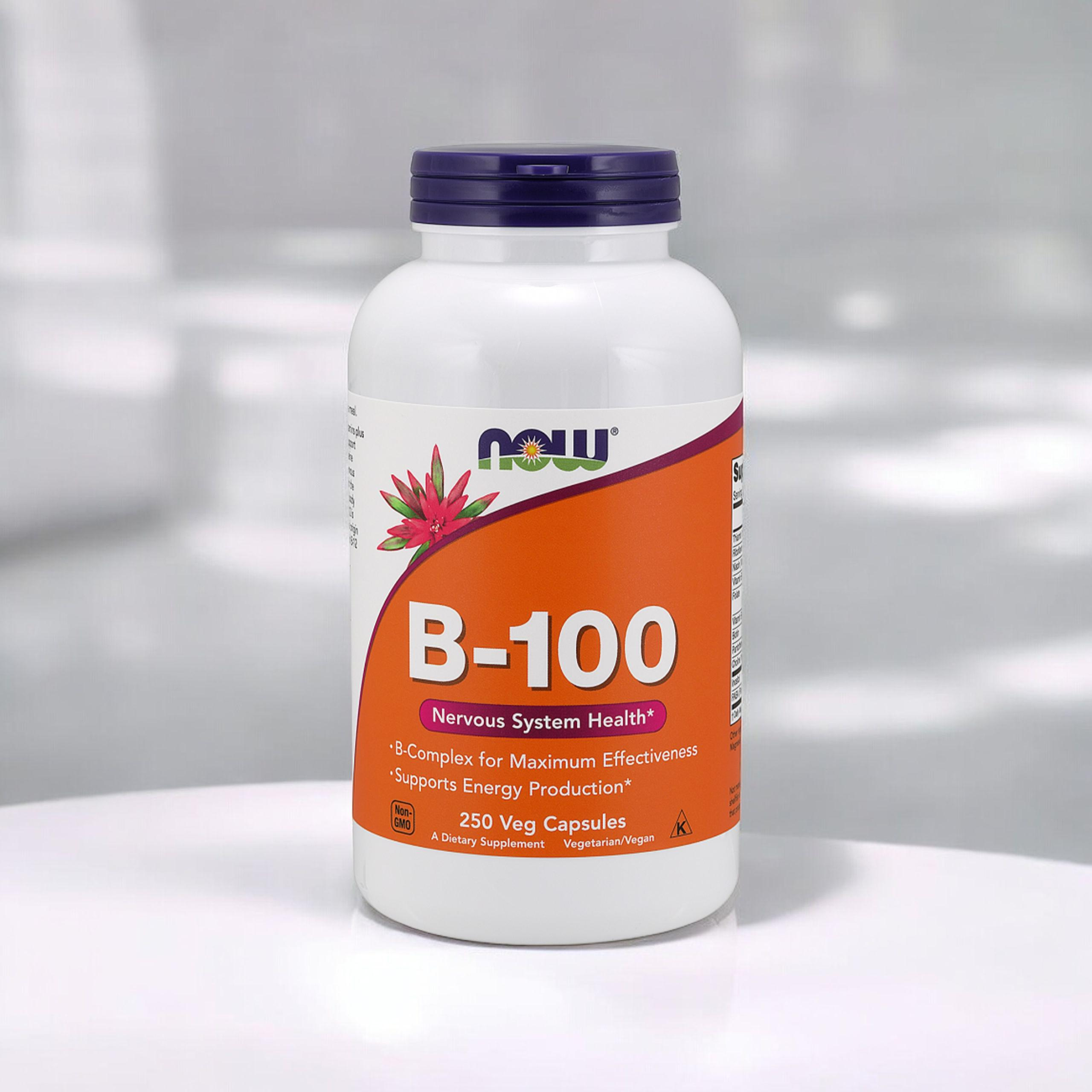 NOW Vitamin B-100 - 250vcaps - Vitamín B
