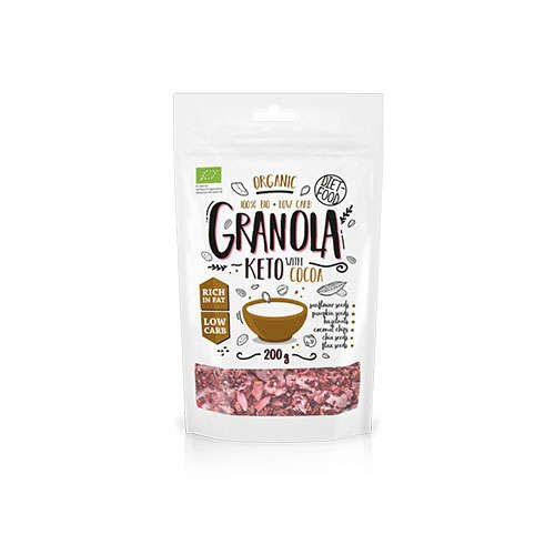 DIET FOOD Bio Keto Granola with Cocoa - Granola s kakaem - 200 g