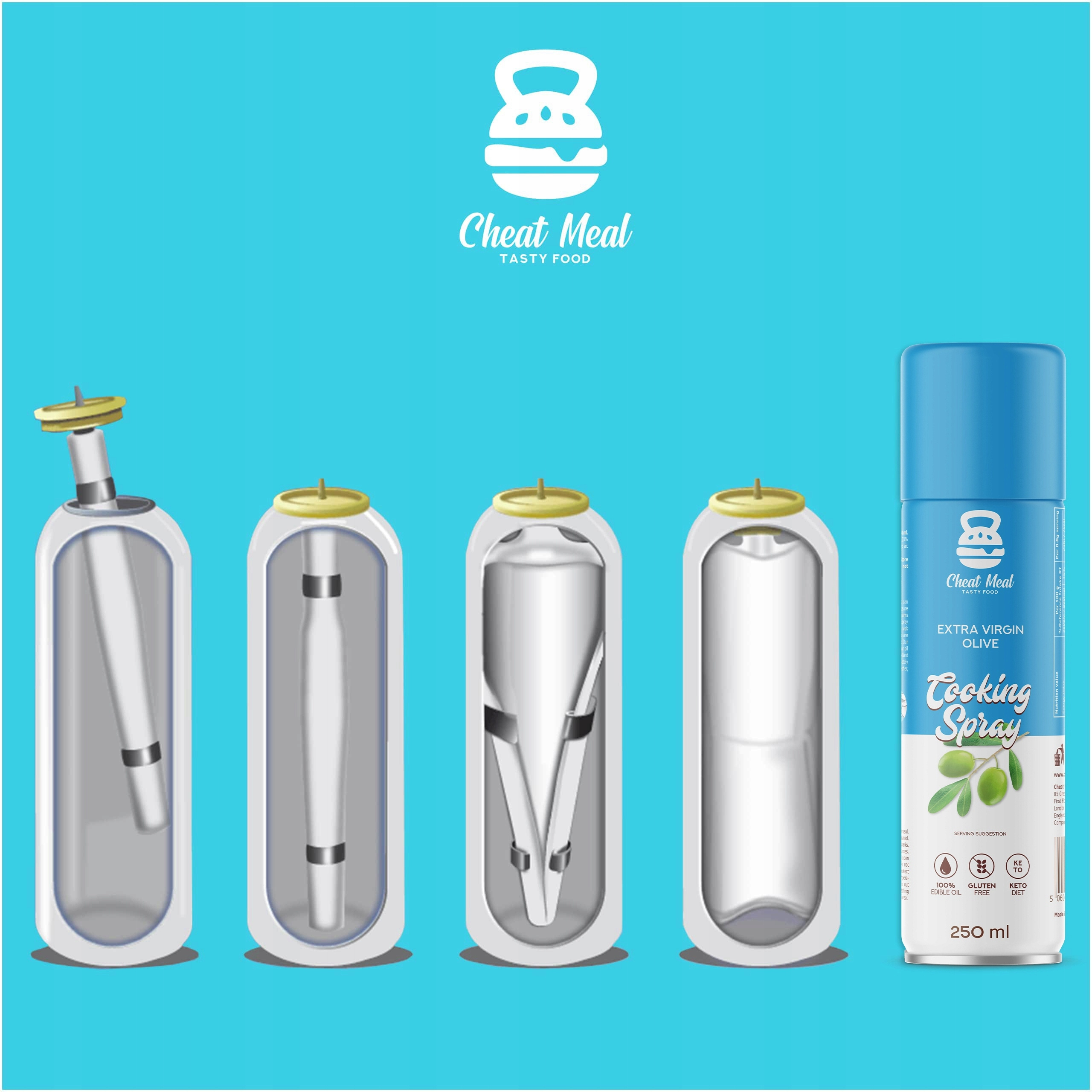 Těstoviny Konjac Tagliatelle 400g + Olivový olej ve spreji Cheat SADA