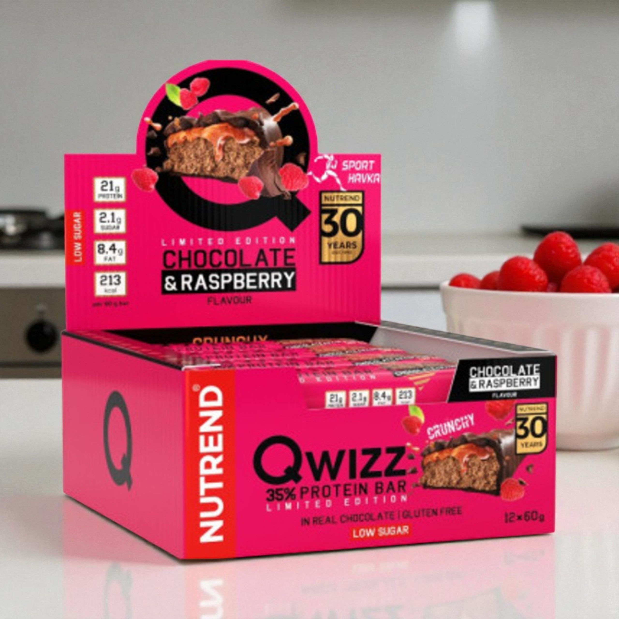 NUTREND - Tyčinka QWIZZ Protein Bar - 24x 60g