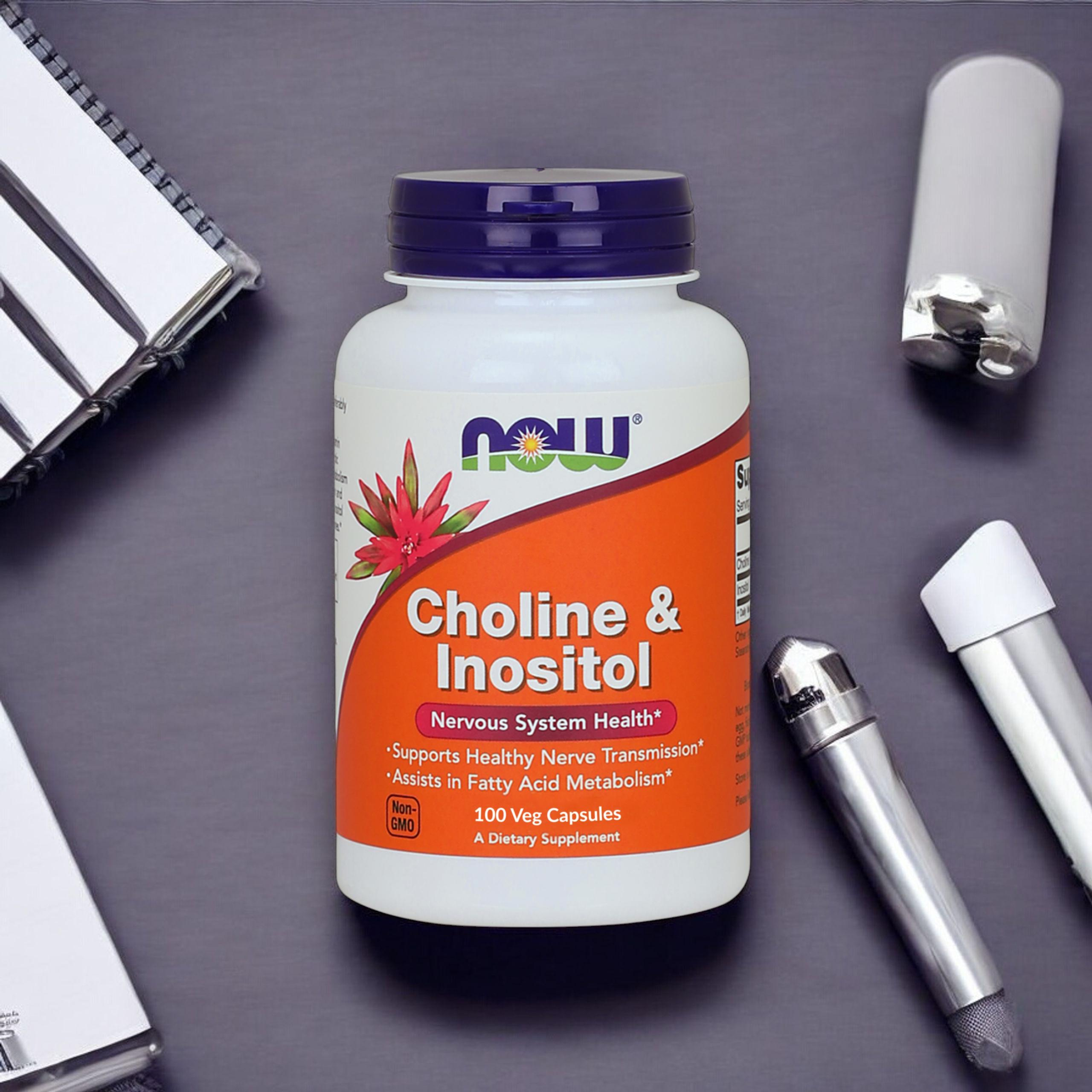 NOW Choline and Inositol - 100vcaps