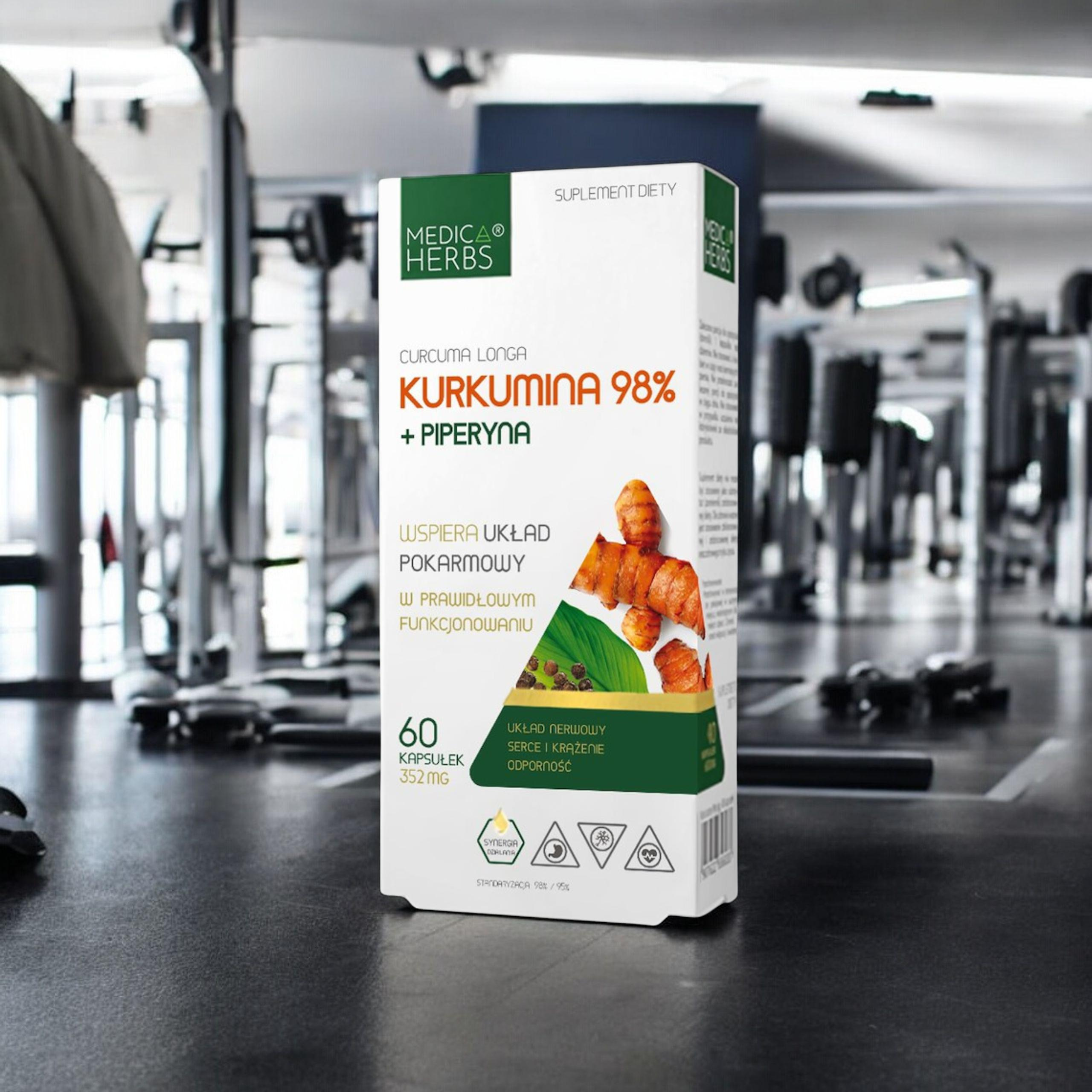 MEDICA HERBS - Kurkumin 98% + Piperin 60caps.