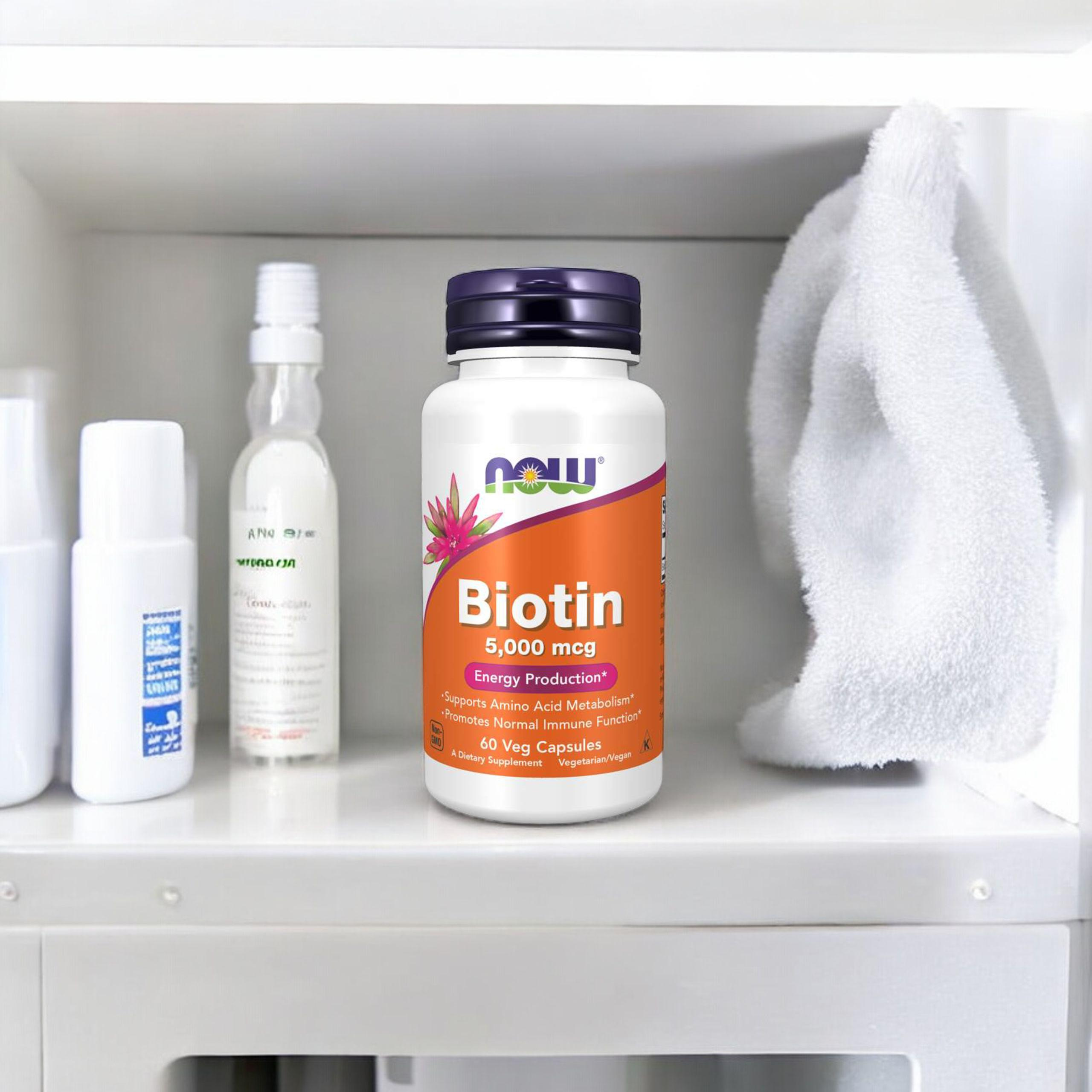 NOW Biotin 5000mcg - 60vcaps