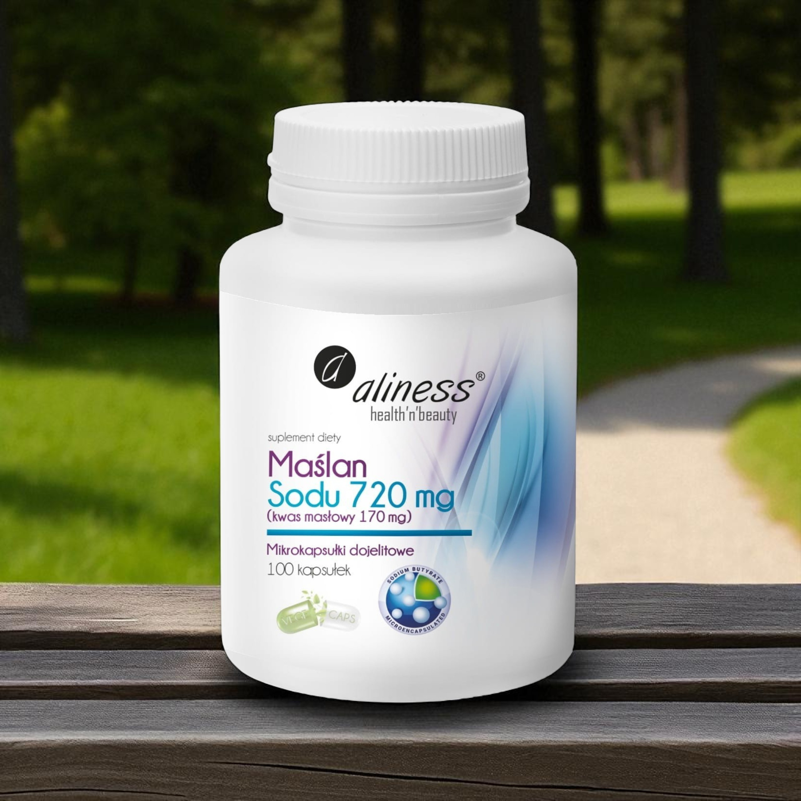 Maslan sodný 720 mg Kyselina máselná 170 mg – 100 kapslí