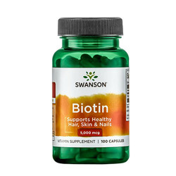 SWANSON - Biotin 5000mcg - 100caps - VÝPRODEJ - 28-02