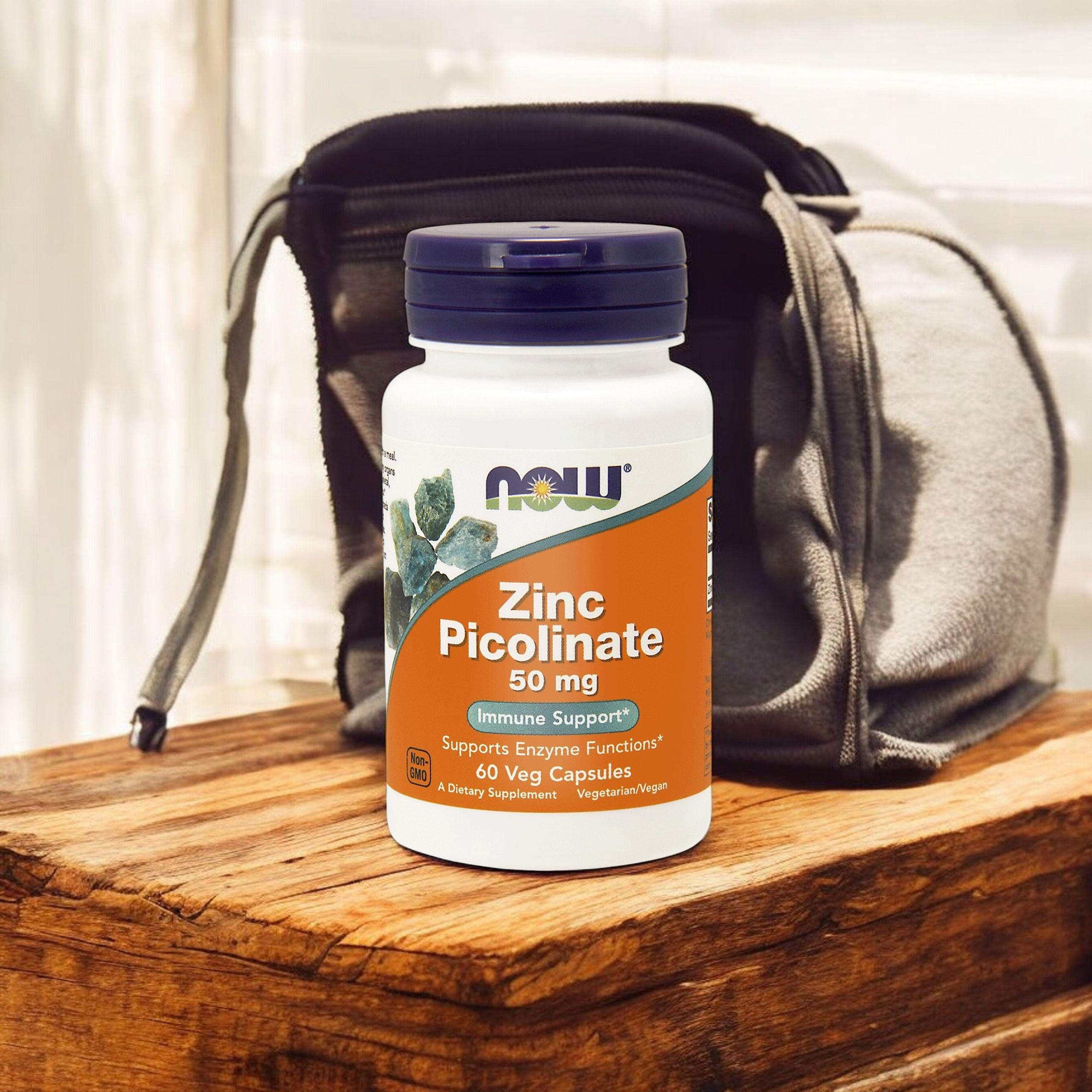 NOW - Zinek Pikolinát 50mg - 30 rostlinných kapslí.