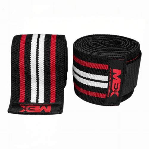 MEX SPORT - Elbow Wraps - Černá/Červená/Bílá