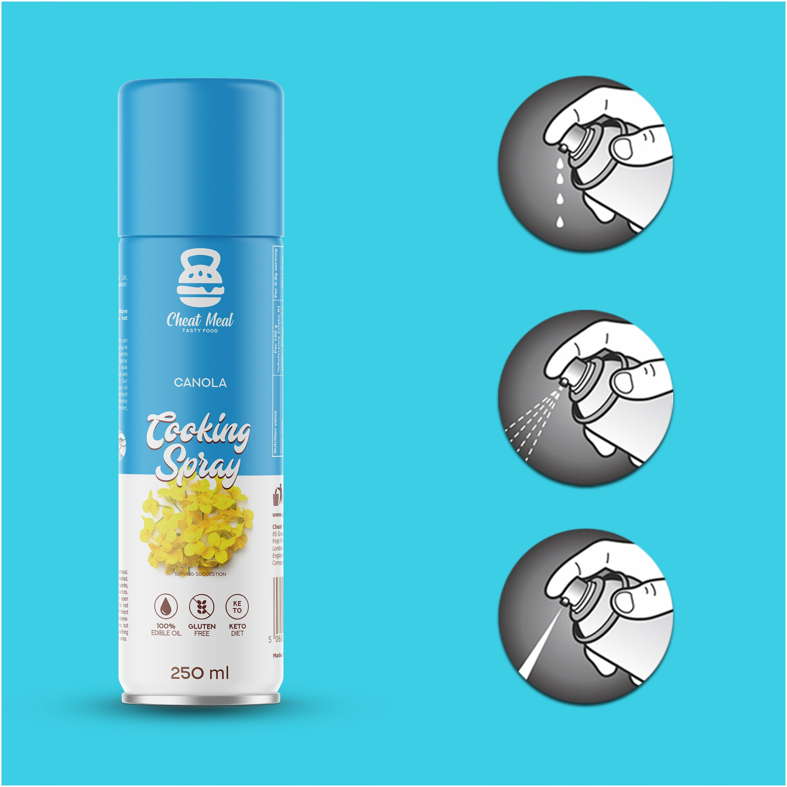 Makaron Konjac Tagliatelle 400g + OLEJ RZEPAKOWY w sprayu Cheat ZESTAW