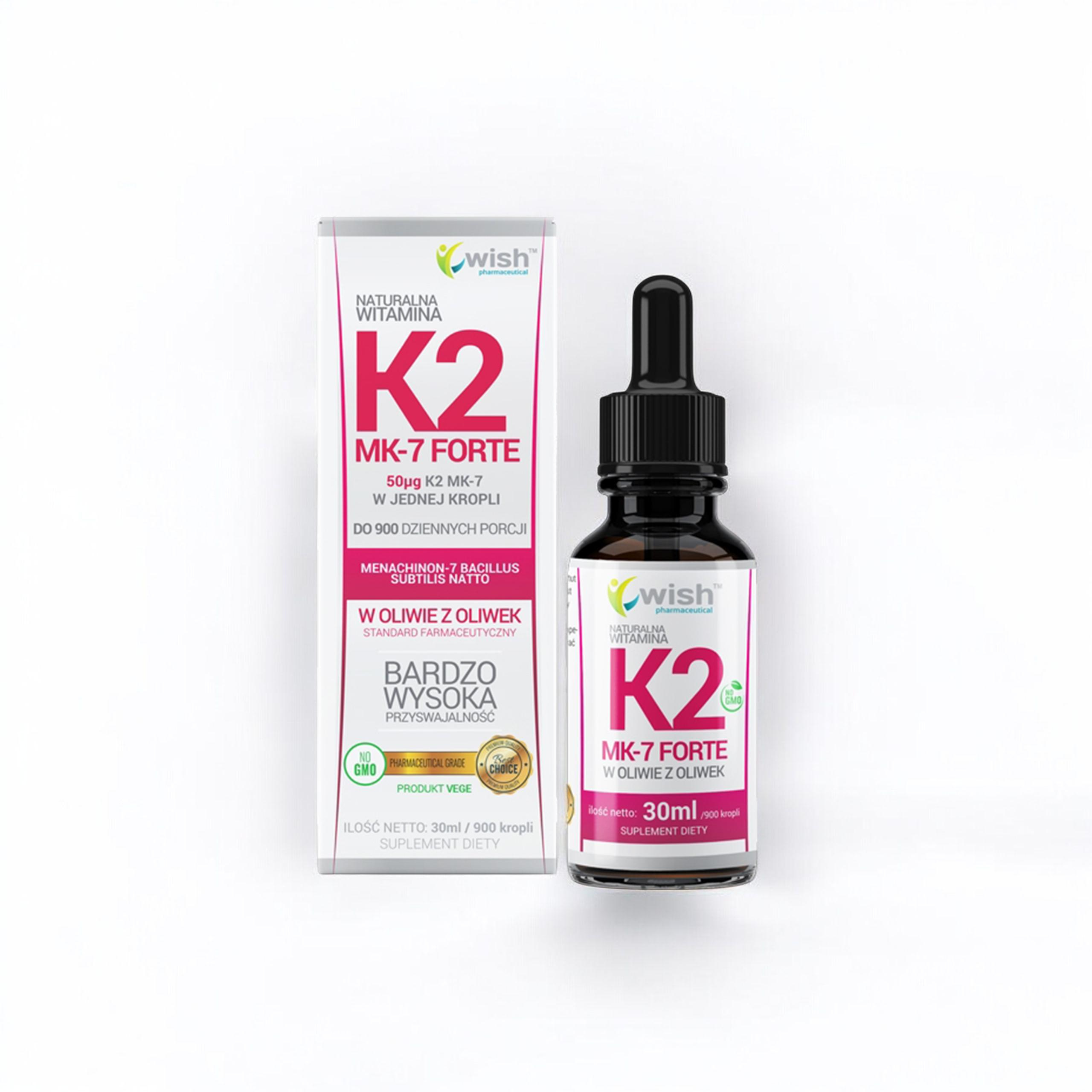 WISH Pharmaceutical Vitamin K2 Mk-7 Forte - 30ml