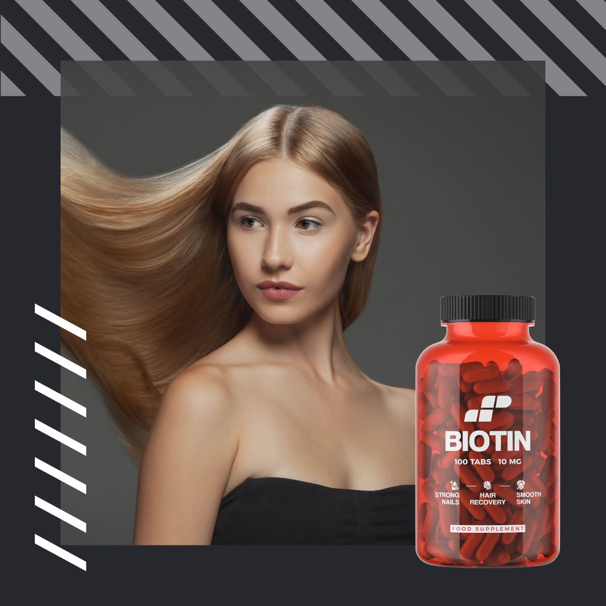 MP NUTRITION Biotin 10mg - 100tabs - Biotyna